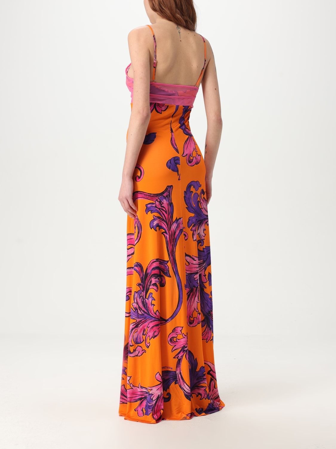 VERSACE JEANS COUTURE VESTIDO: Vestido mujer Versace Jeans Couture, Naranja - Img 2