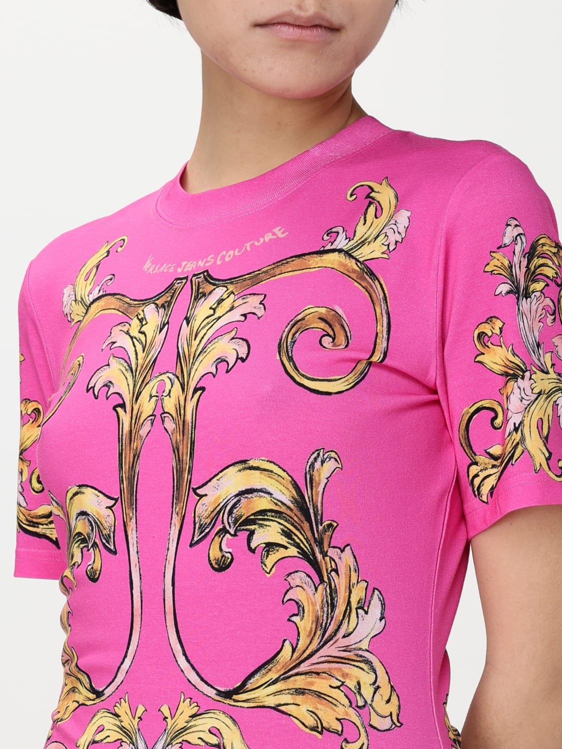 ワンピース VERSACE JEANS COUTURE Woman Dress Pink 78HAO9P9JS466 494 VERSACE JEANS COUTURE: Dress woman - Pink | Versace Jeans