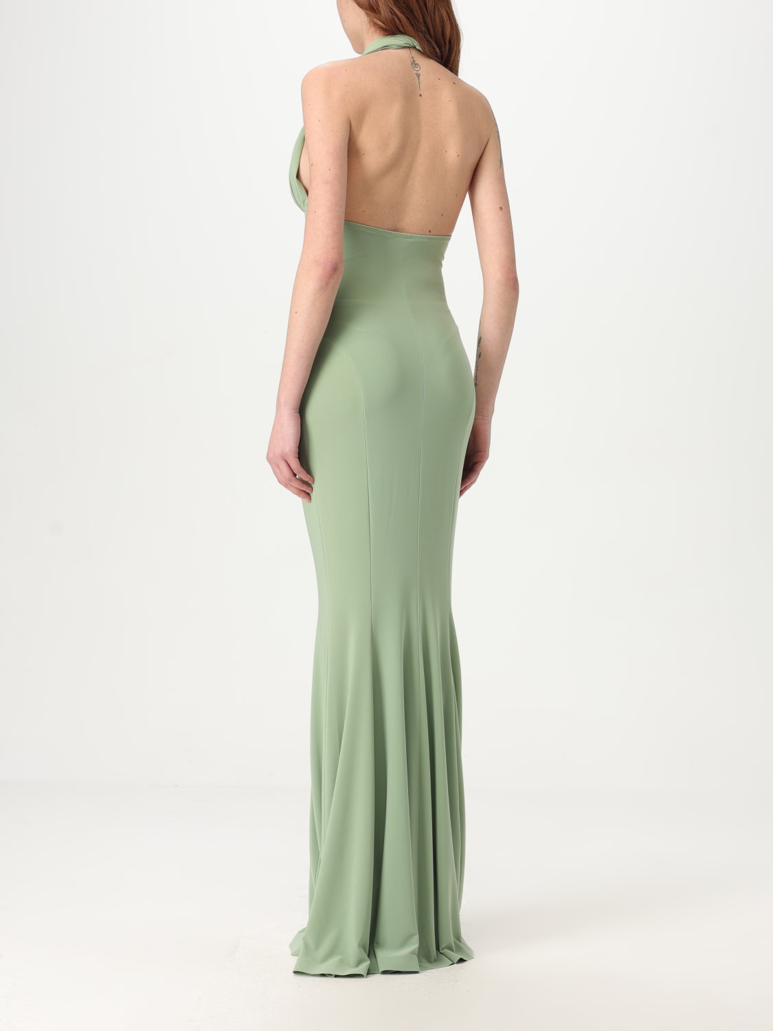 NORMA KAMALI: Dress woman - Green | Norma Kamali dress