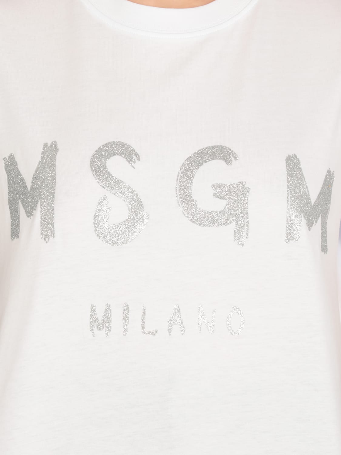 MSGM: T-shirt woman - White | MSGM t-shirt 3441MDM510G237002