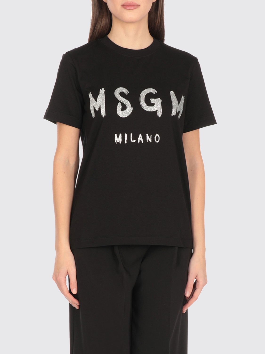Tシャツ・カットソー MSGM Woman T-Shirt Black 3441MDM510G237002 99 MSGM: T-shirt woman - Black | MSGM t-shirt 3441MDM510G237002
