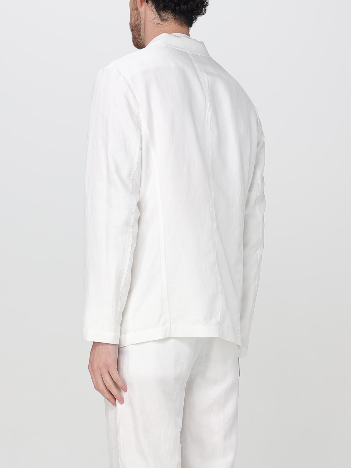 ARMANI EXCHANGE GIACCA: Blazer Armani Exchange in misto cotone e lino, Beige - Img 3