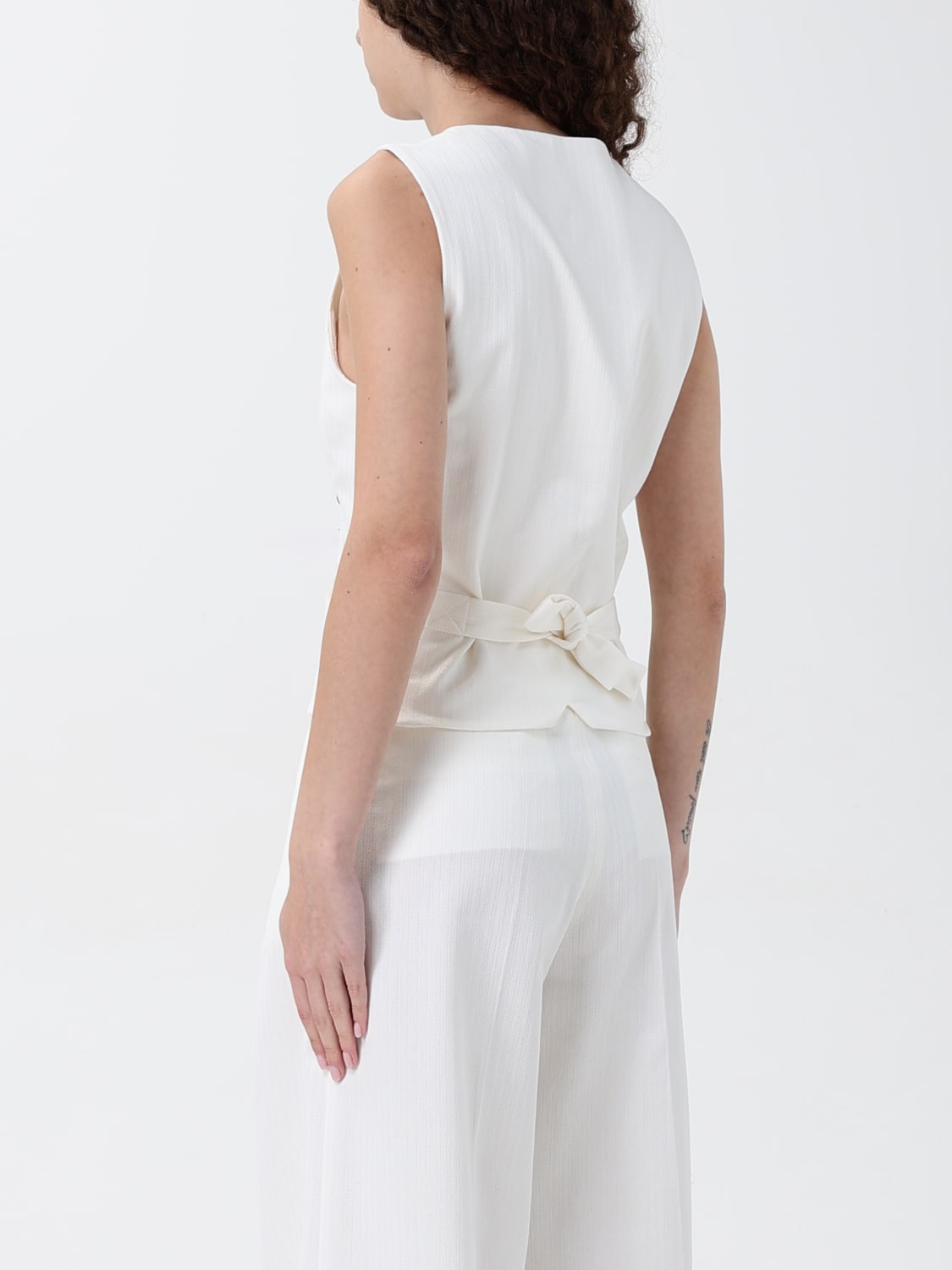 MAX MARA: Jacket woman - White | Max Mara waistcoat
