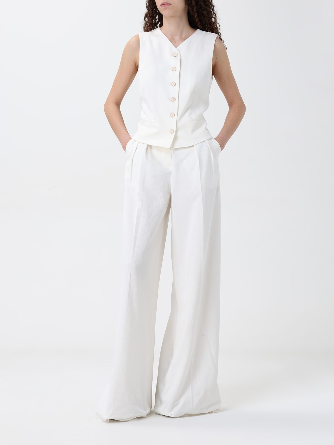 パンツ MAX MARA Woman Pants White 2511781022600 001 MAX MARA: Pants woman - White | Max Mara pants 2511781012600