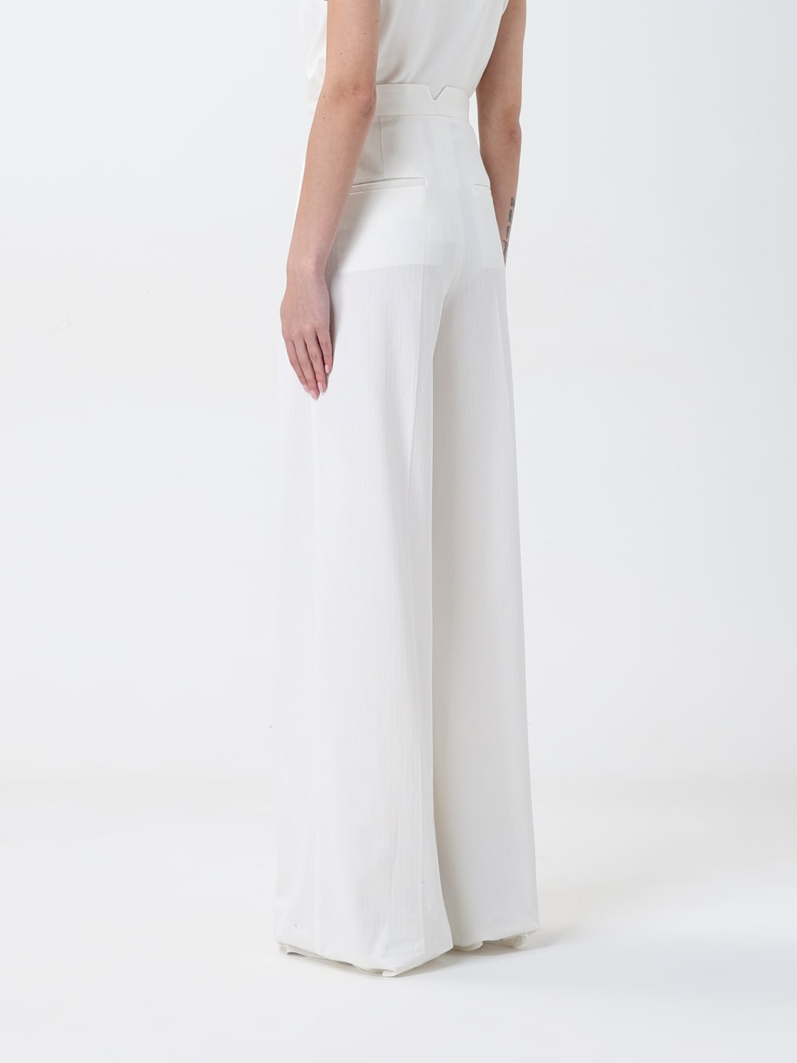 MAX MARA PANTALON: Pantalon femme Max Mara, Blanc - Img 3