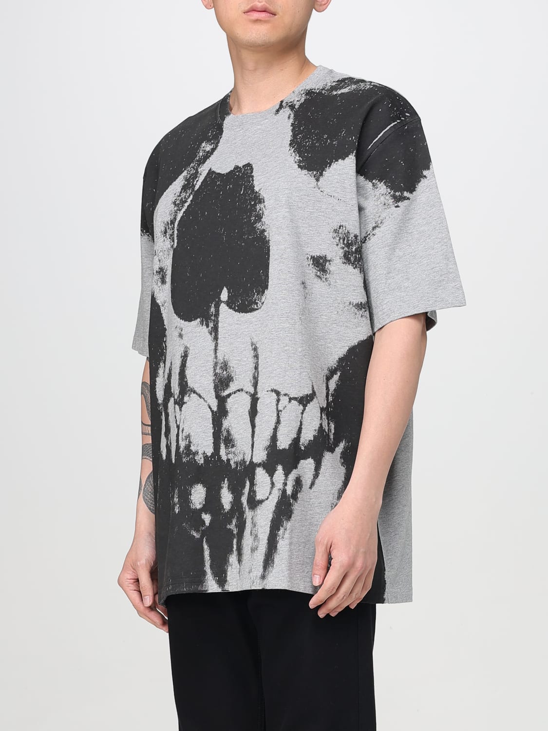 MCQUEEN T-SHIRT: T-shirt men McQueen, Grey - Img 4