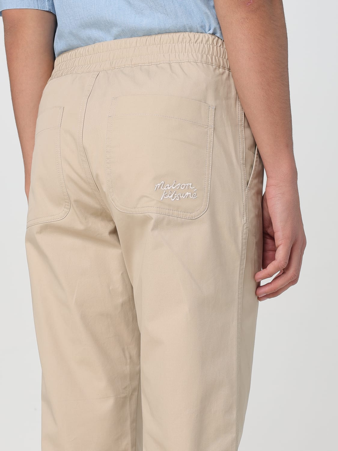 MAISON KITSUNÉ PANTS: Pants men Maison KitsunÉ, Sand - Img 4