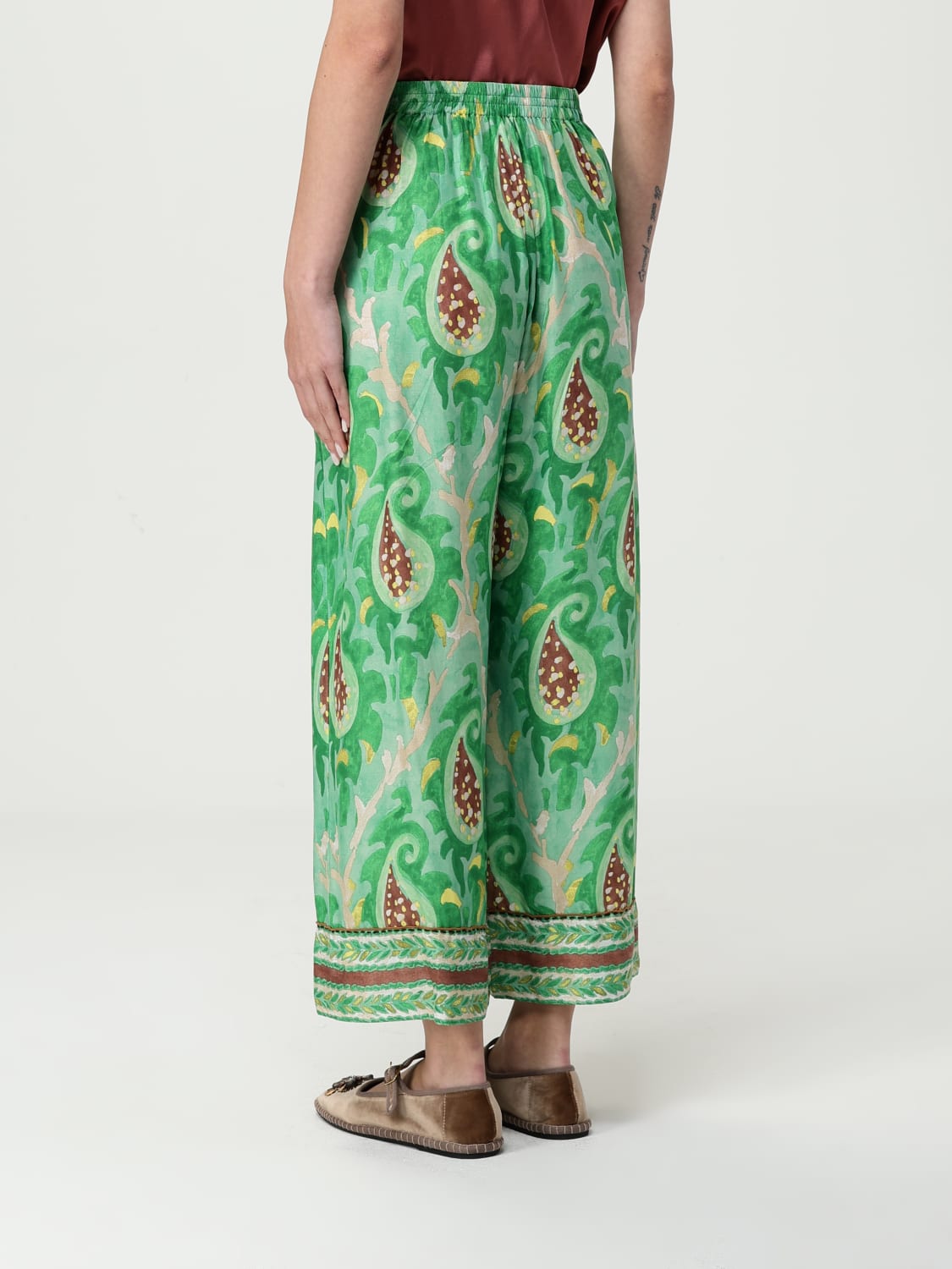 パンツ MALIPARMI Woman Pants Green JH752615206 D6060 MALIPARMI: Pants woman - Green | Maliparmi pants JH752615206