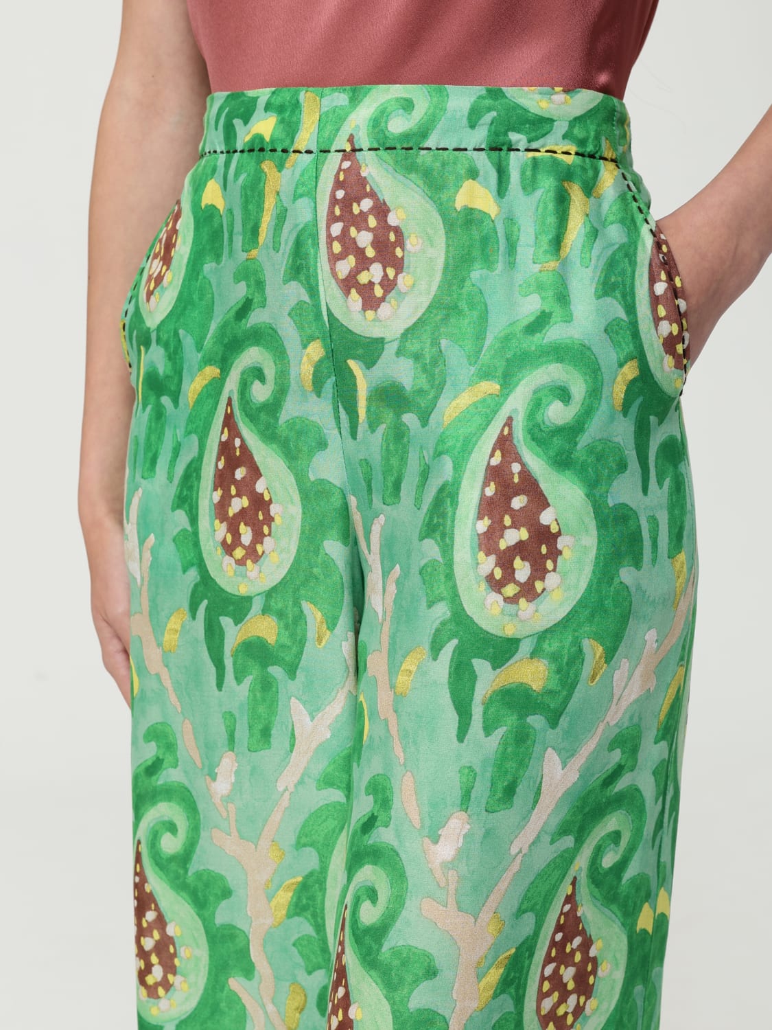 MALIPARMI: Pants woman - Green | Maliparmi pants JH757050626