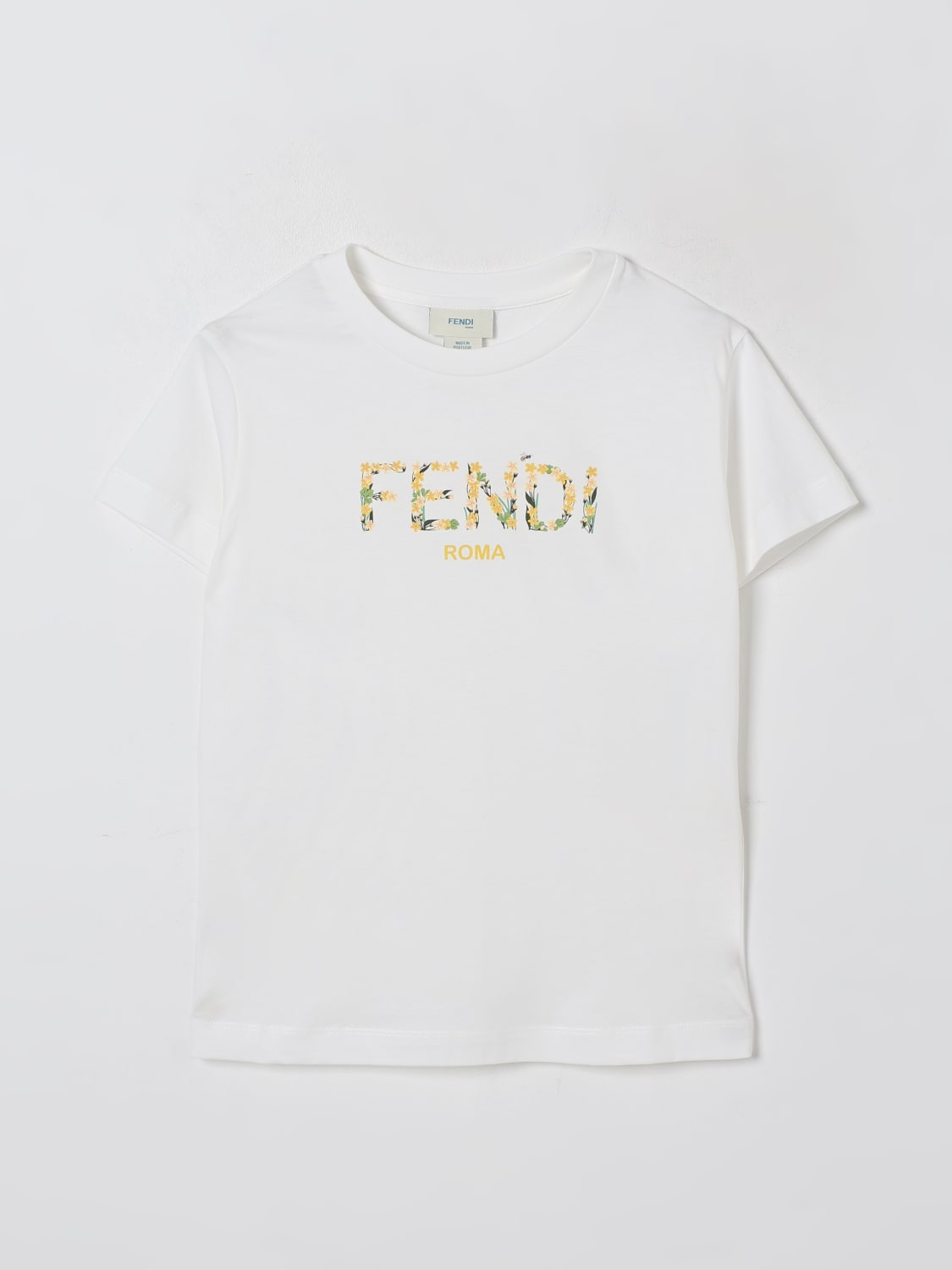 FENDI T-SHIRT: T-shirt enfant Fendi, Blanc 1 - Img 1
