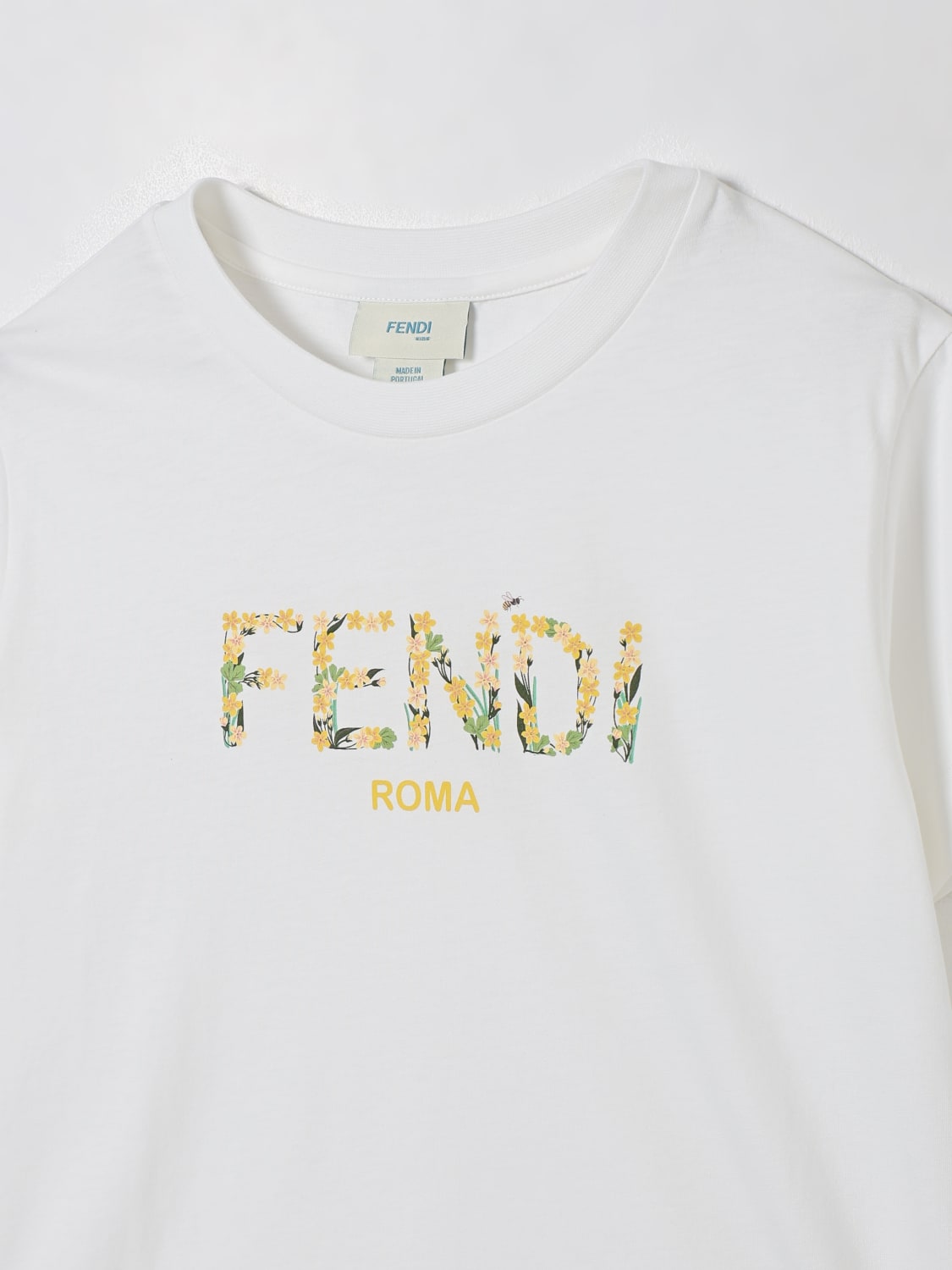 FENDI T-SHIRT: T-shirt enfant Fendi, Blanc 1 - Img 3