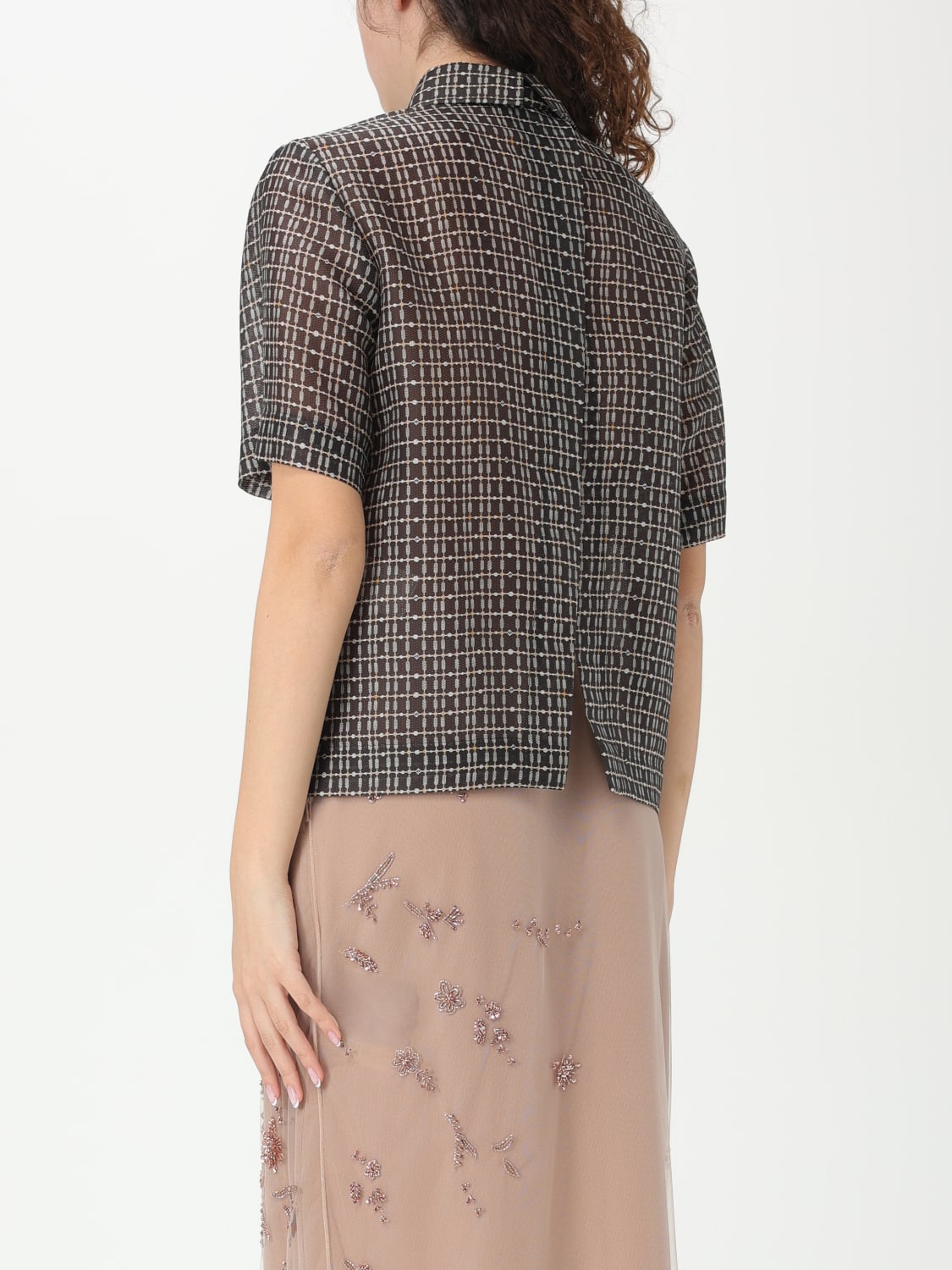 FENDI 폴로 셔츠: 셔츠 여성 Fendi, 브라운 - Img 3