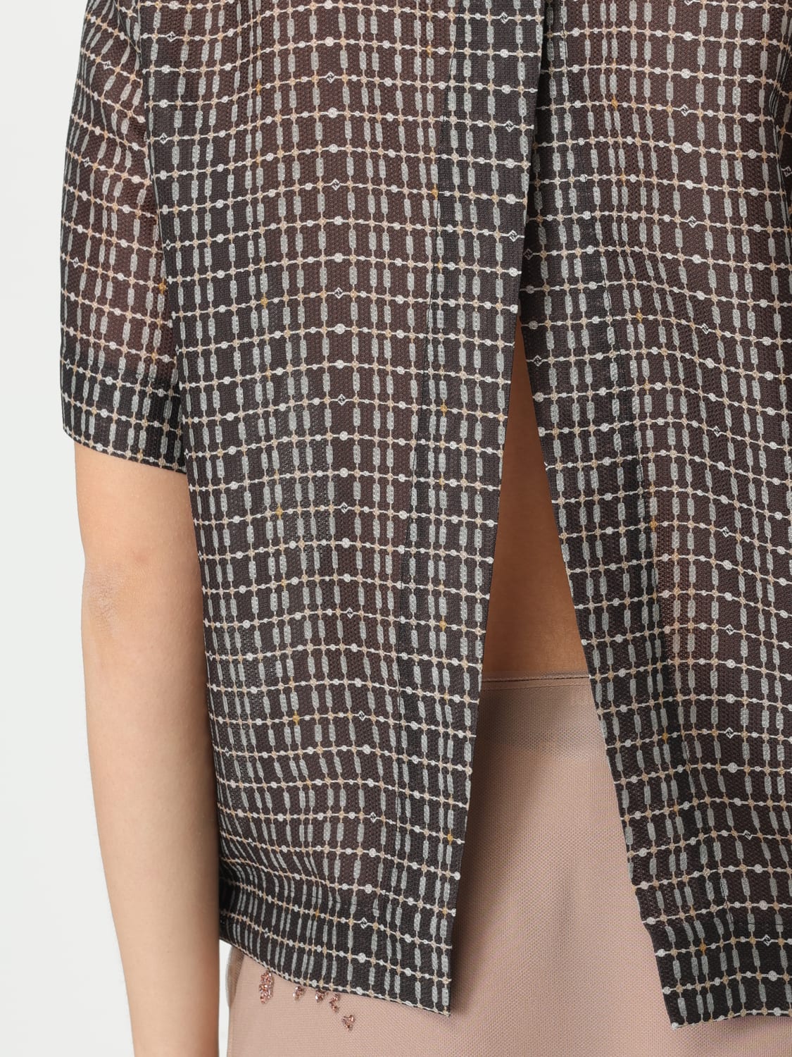 FENDI 폴로 셔츠: 셔츠 여성 Fendi, 브라운 - Img 5