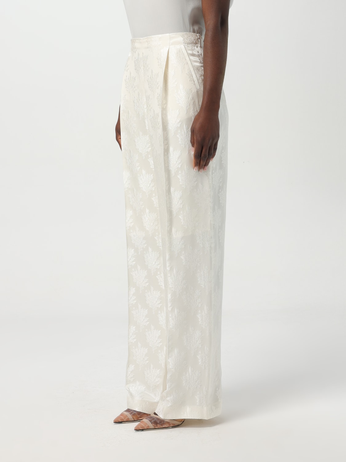 FENDI HOSE: Hose damen Fendi, Weiß - Img 3