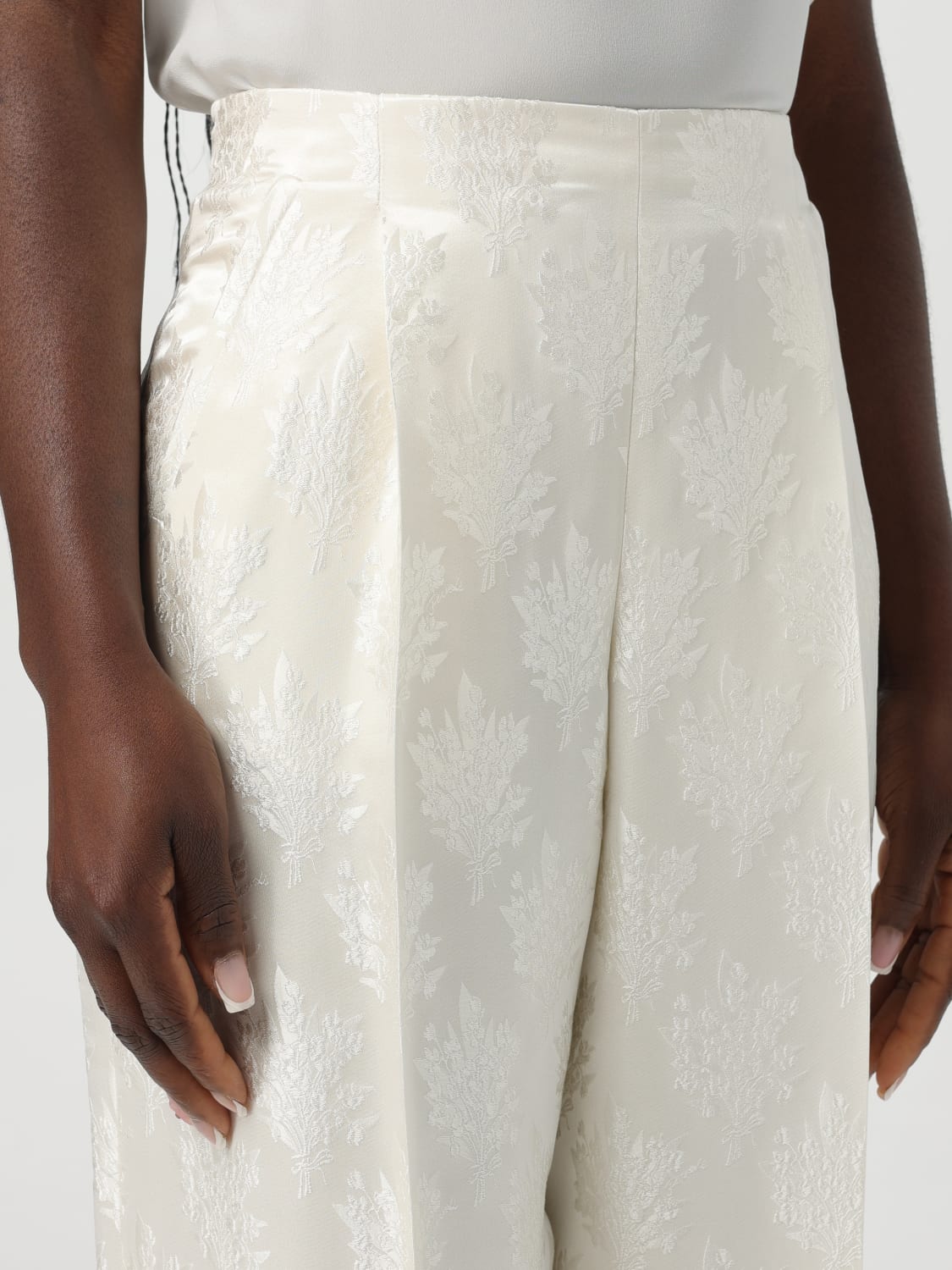 FENDI HOSE: Hose damen Fendi, Weiß - Img 4