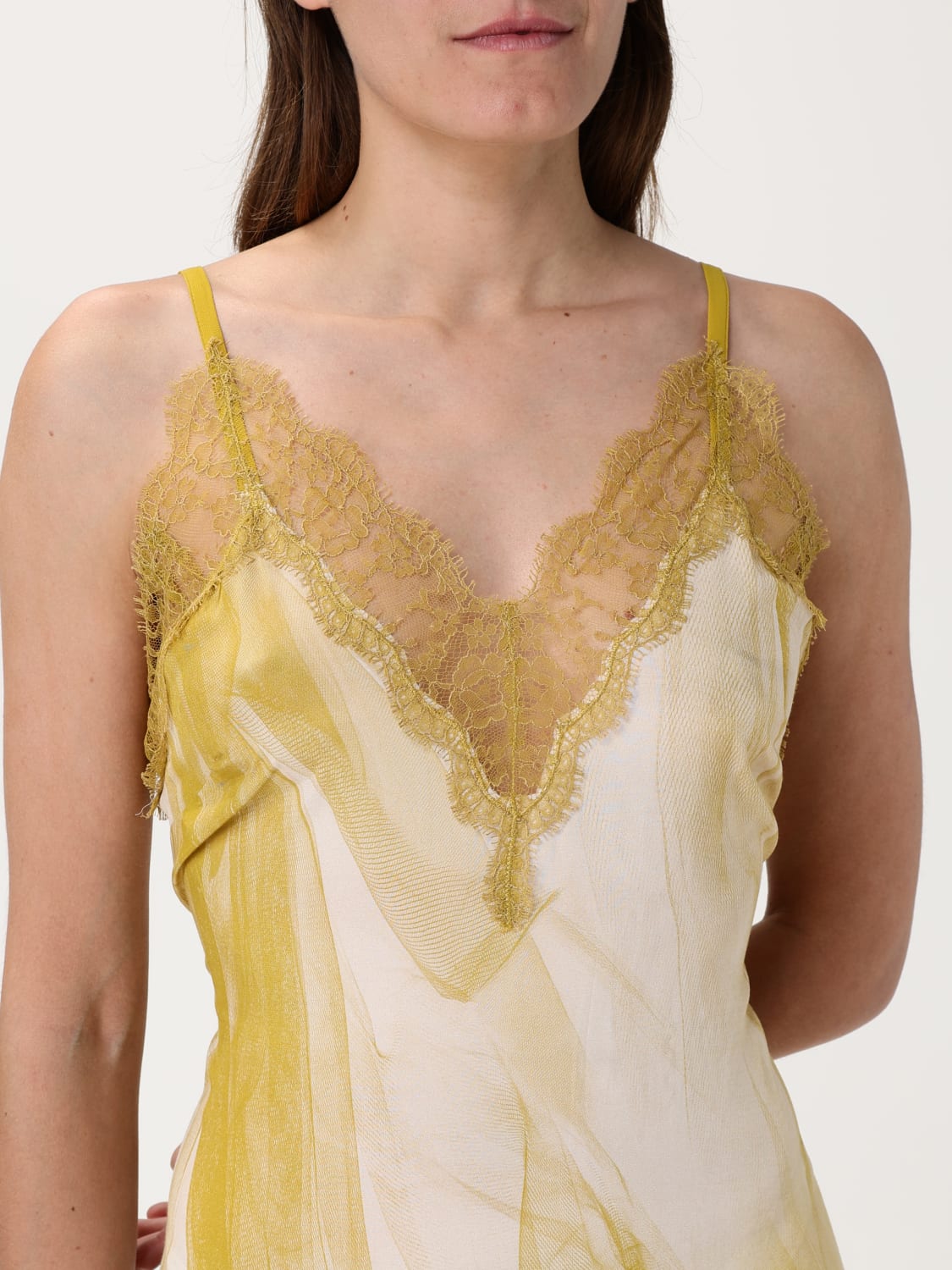 ELISABETTA FRANCHI: Dress woman - Yellow | Elisabetta
