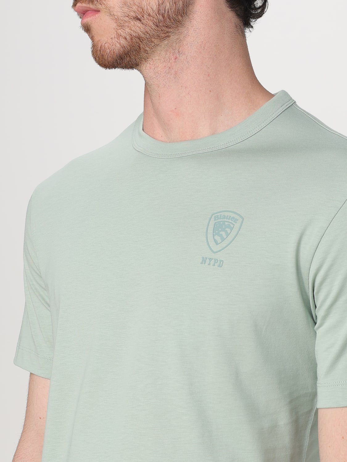 BLAUER T-SHIRT: T-shirt homme Blauer, Vert Sauge - Img 3