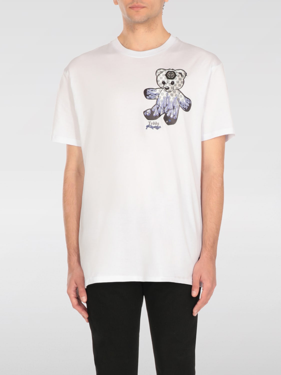 Tシャツ・カットソー PHILIPP PLEIN Men T-shirt White SAECMTK8090PJY002N 01 PHILIPP PLEIN:Tシャツ メンズ - ホワイト | GIGLIO.COM