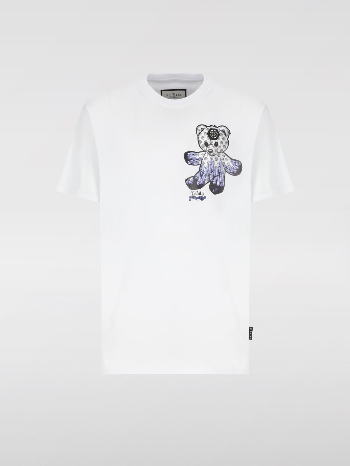 Tシャツ・カットソー PHILIPP PLEIN Men T-shirt White SAECMTK8090PJY002N 01 PHILIPP PLEIN：Tシャツ メンズ - ホワイト | GIGLIO.COM