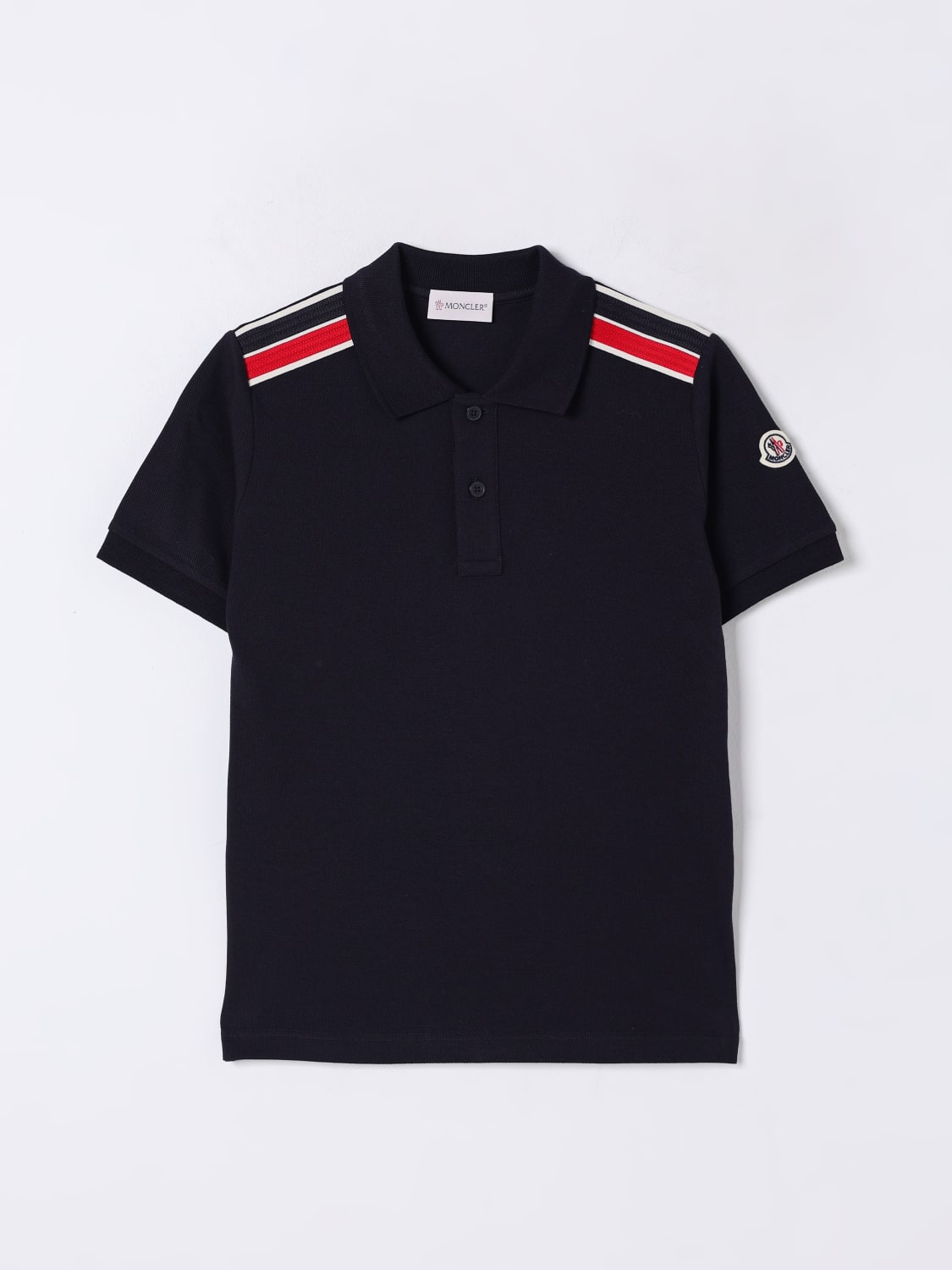 MONCLER POLO: Camiseta niños Moncler, Azul Marino - Img 1