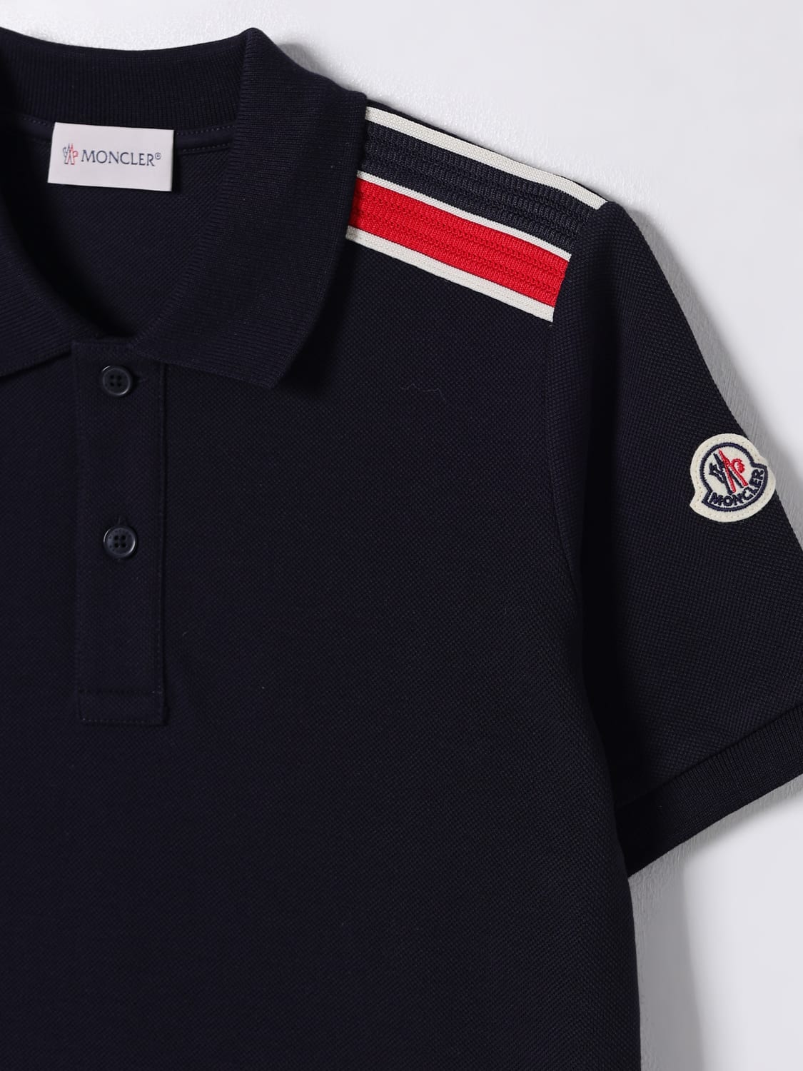 MONCLER POLO: Camiseta niños Moncler, Azul Marino - Img 3