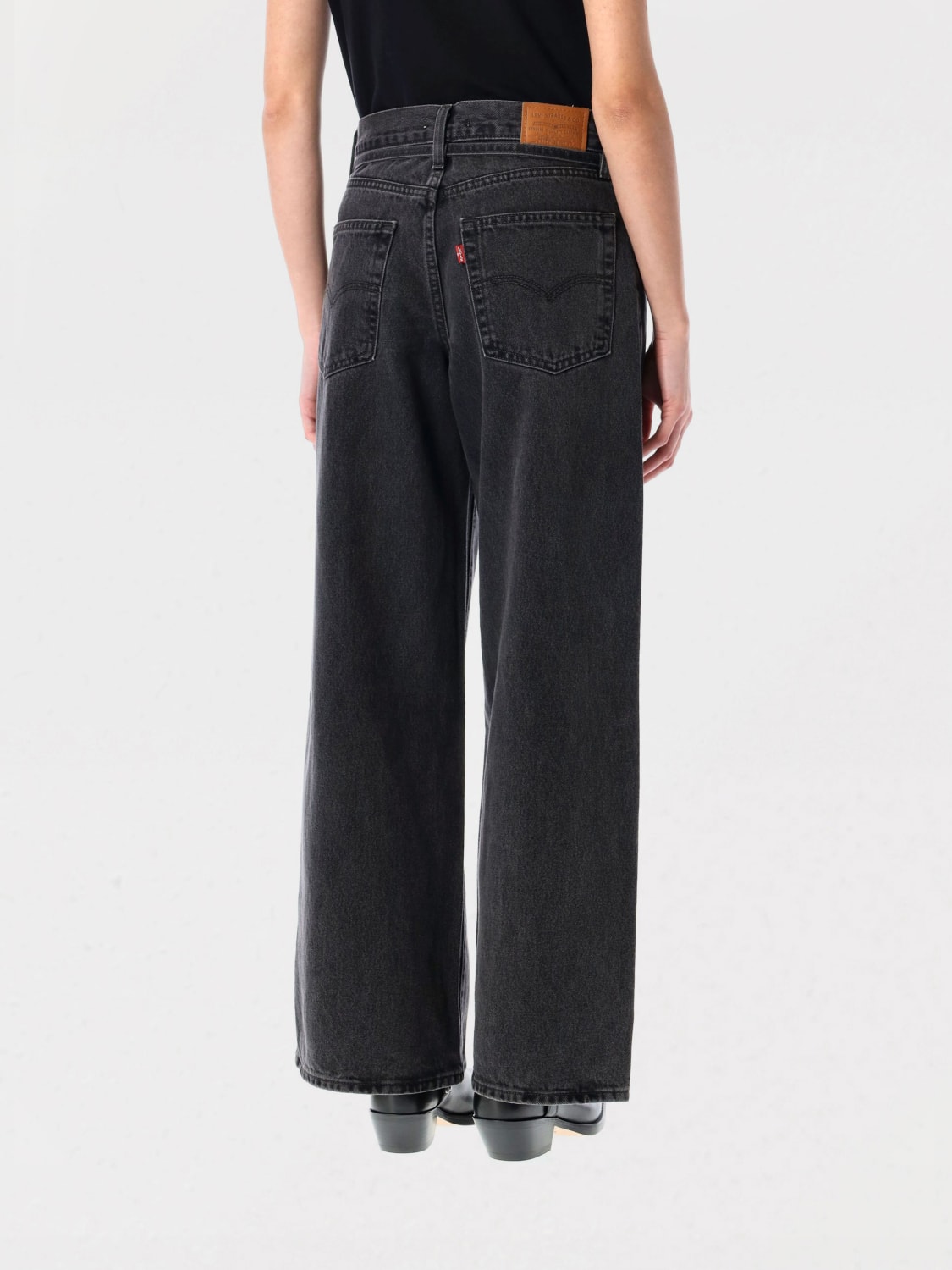 デニム・ジーパン Levi's JEANS (A8701) Xl Baggy Straight Linen+ Denim Women's Jeans - Light Wash
