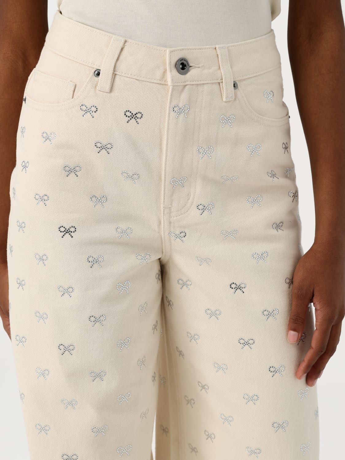 デニム・ジーパン SELF-PORTRAIT Woman Jeans White 829PC CREAM SELF-PORTRAIT: Jeans woman - White | Self-Portrait jeans
