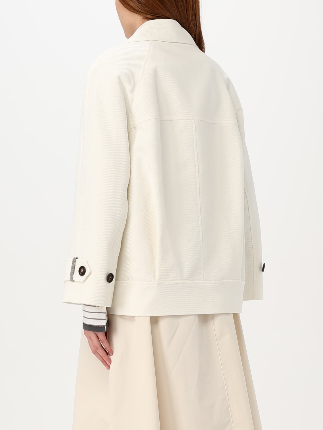 BRUNELLO CUCINELLI COAT: Blazer woman Brunello Cucinelli, Cream - Img 3