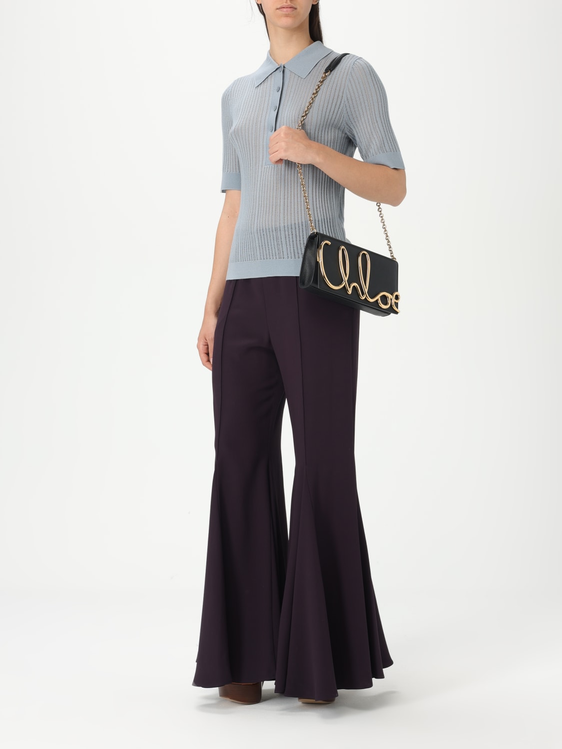 CHLOÉ: Pants woman - Violet | Chloé pants CH25SPA09355 CHLOÉ: Pants woman - Violet | Chloé pants CH25SPA09355