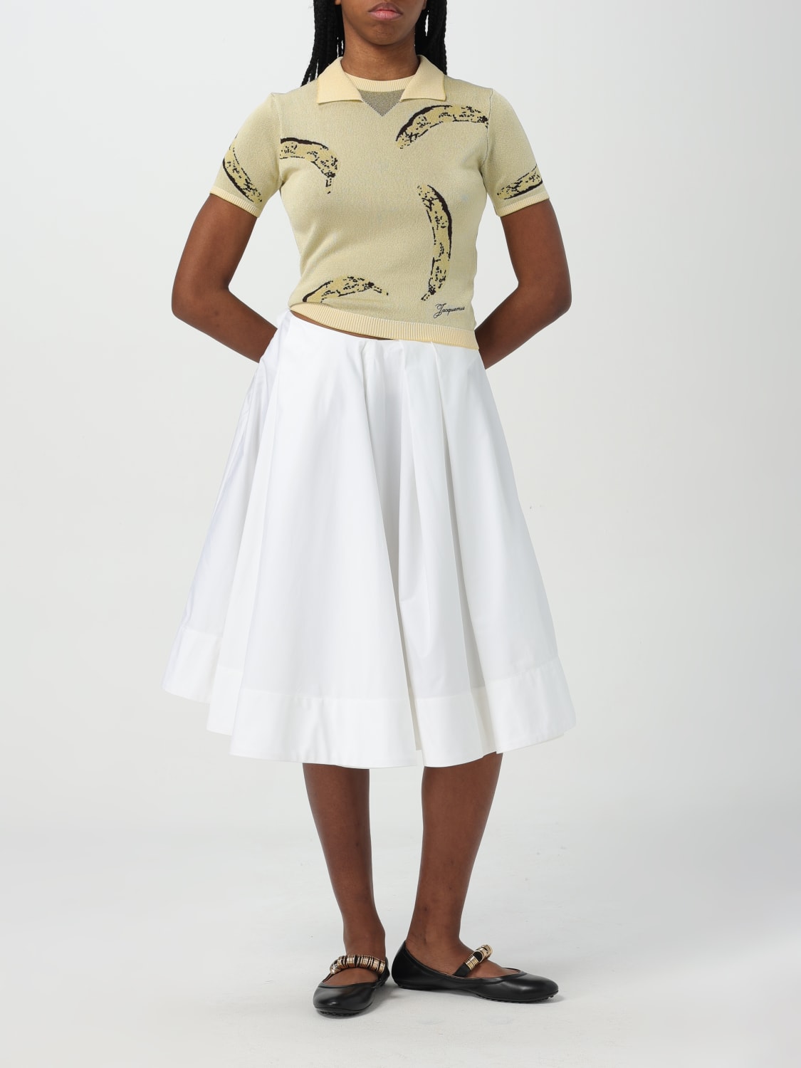 JACQUEMUS: Skirt woman - White | Jacquemus skirt