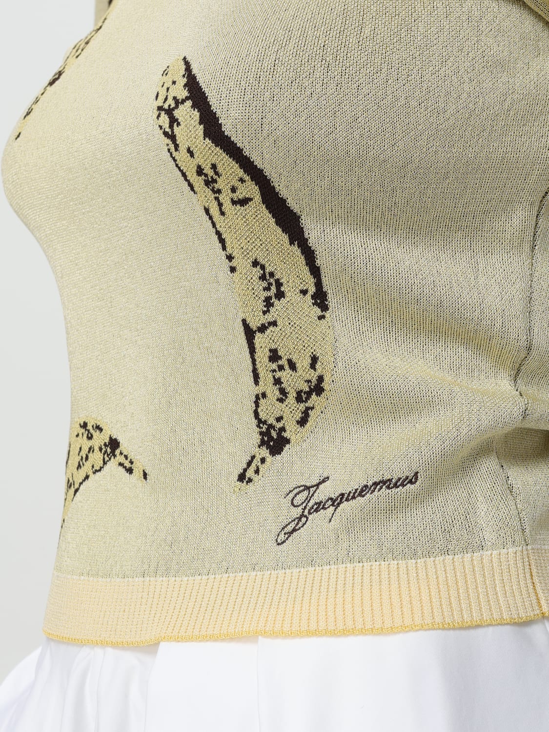 JACQUEMUS: T-shirt woman - Yellow | Jacquemus t-shirt