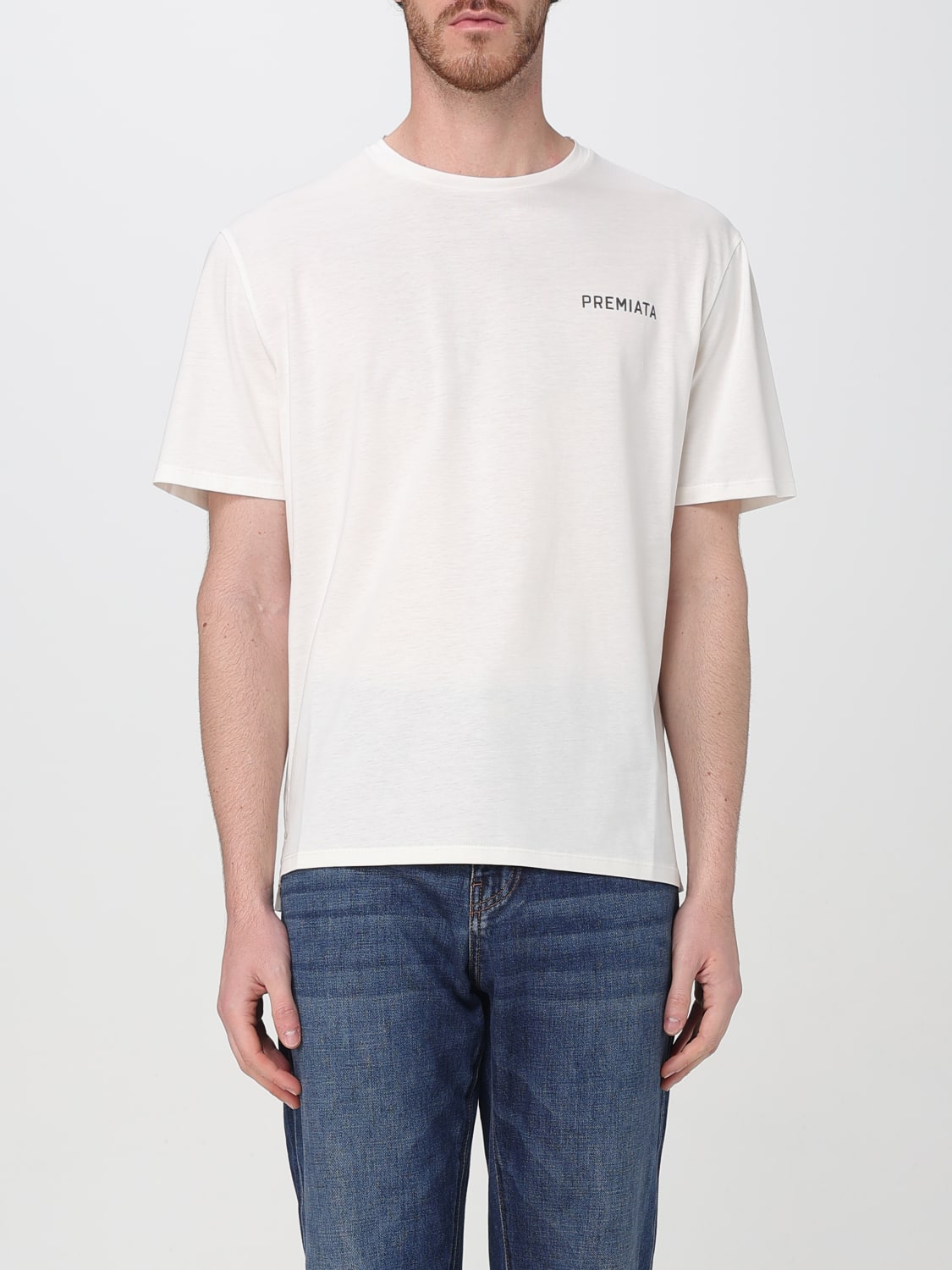 PREMIATA T-SHIRT: T-shirt in cotone con mini logo Premiata, Bianco - Img 1