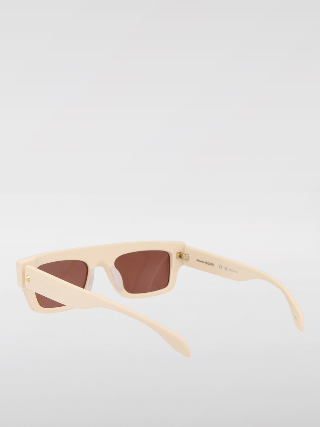 サングラス ALEXANDER MCQUEEN Woman Sunglasses Ivory AM0427S 004 Alexander McQueen AM0427S 004 Sunglasses Shiny Ivory - eye
