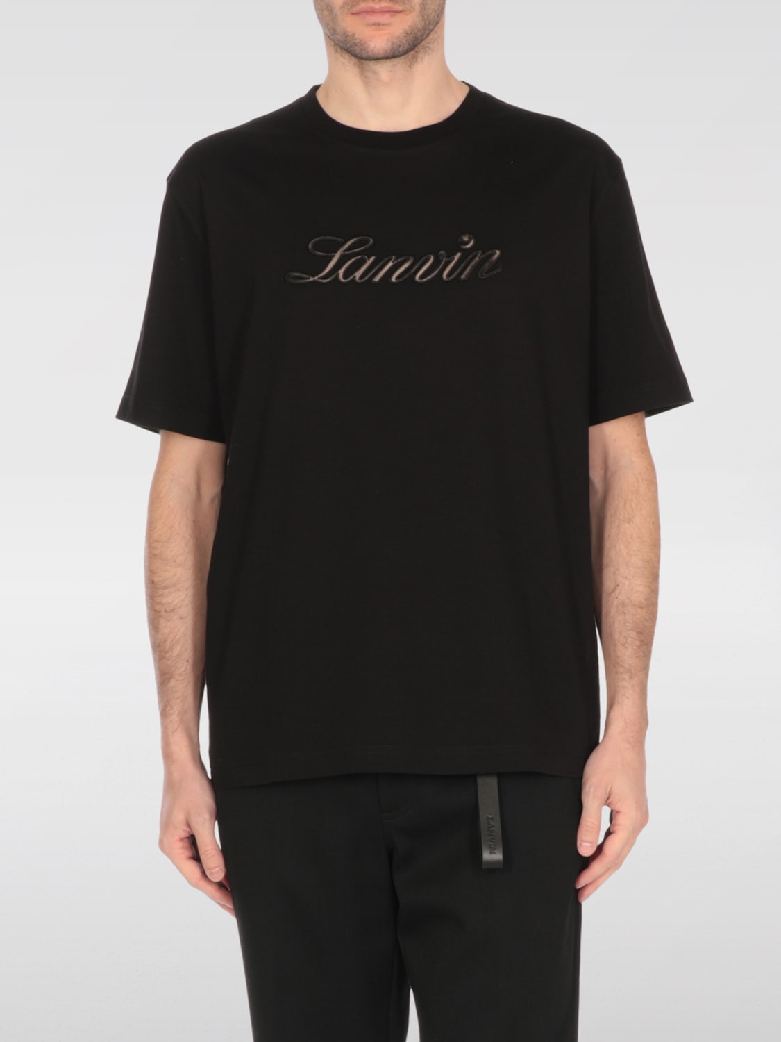 LANVIN: T-shirt homme - Noir | T-Shirt Lanvin