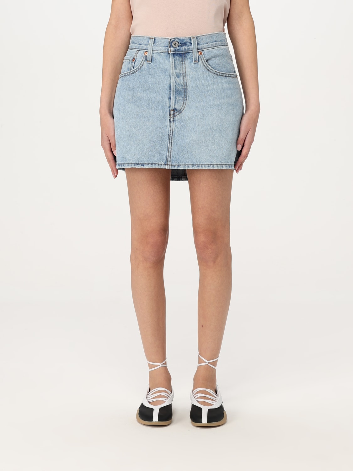 スカート LEVI'S Woman Skirt Gnawed Blue A4694 0003 Icon Skirt - Light Wash | Levi's® US