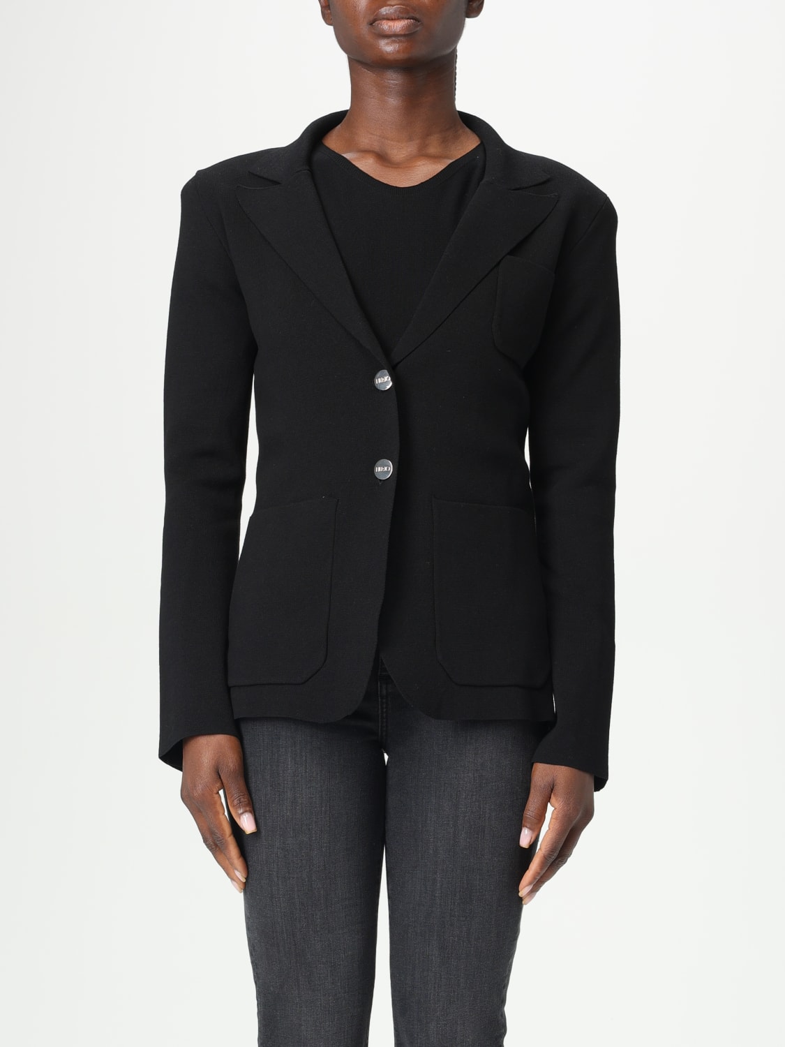 ジャケット LIU JO Woman Jacket Black CA5046MS74P 22222 Knit jacket colour black | Liu Jo