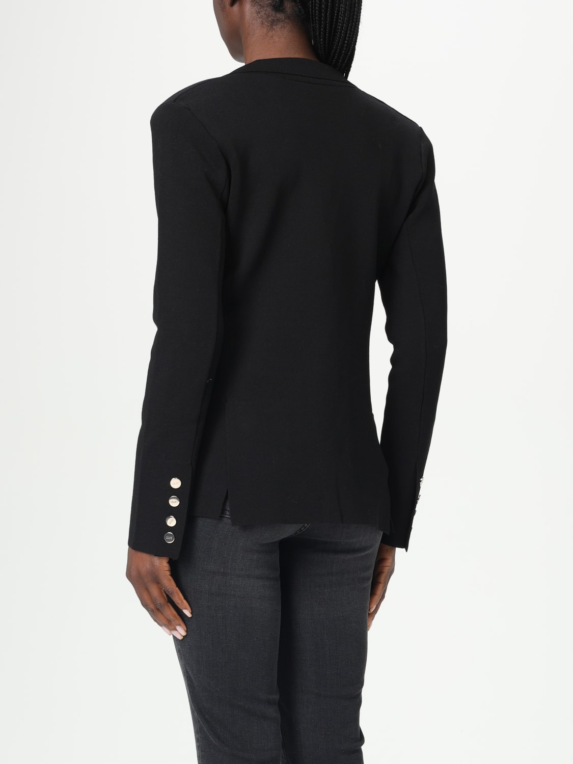 LIU JO: Jacket woman - Black | Liu Jo blazer CA5046MS74P