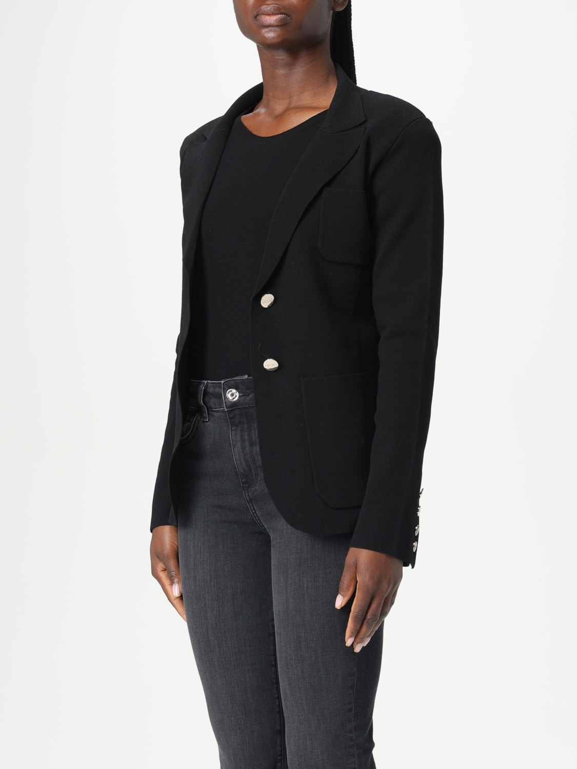 ジャケット LIU JO Woman Jacket Black CA5046MS74P 22222 LIU JO: Jacket woman - Black | Liu Jo blazer CA5046MS74P