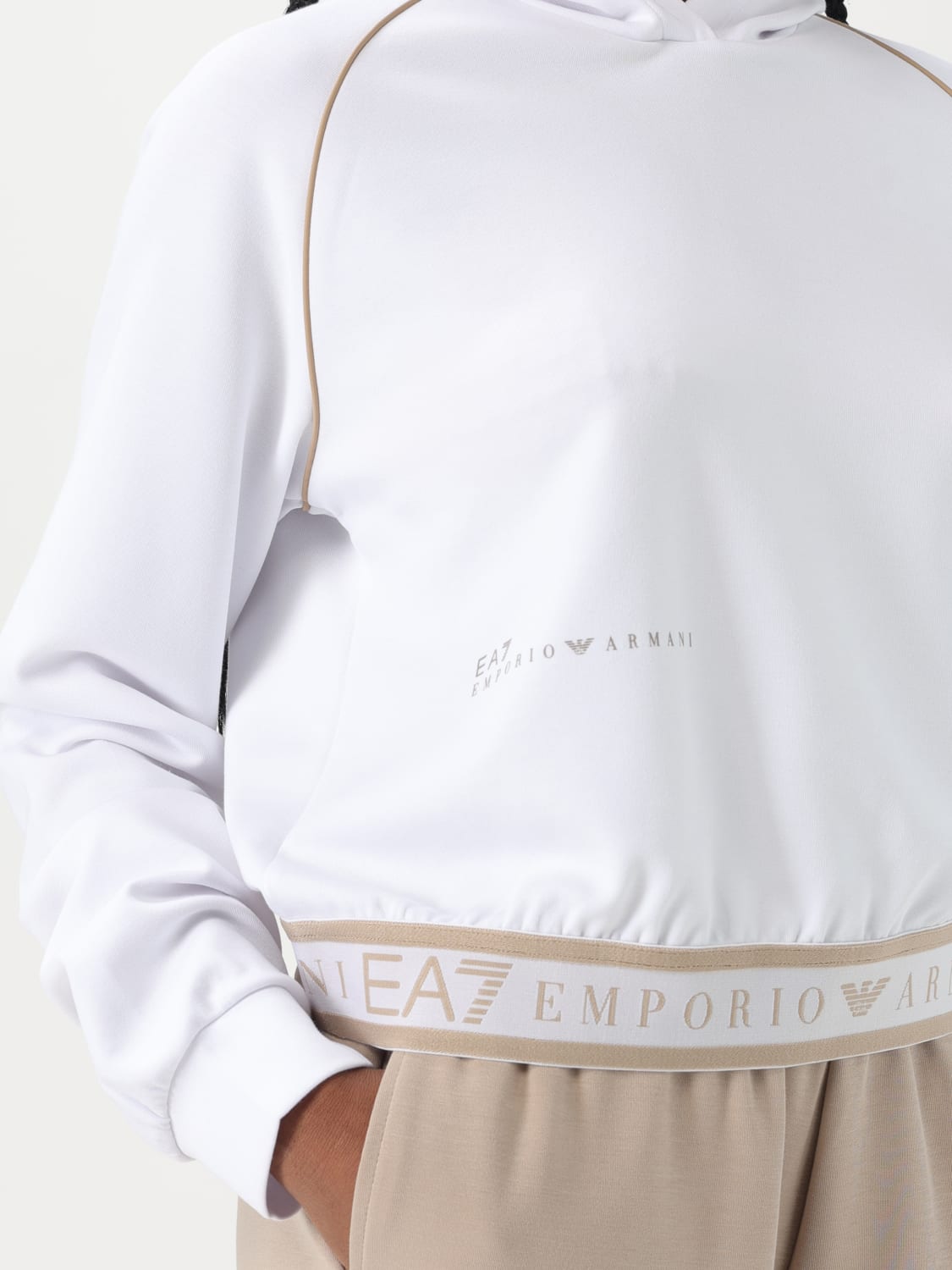 EA7 SWEATSHIRT: Sweatshirt woman Ea7, White - Img 3