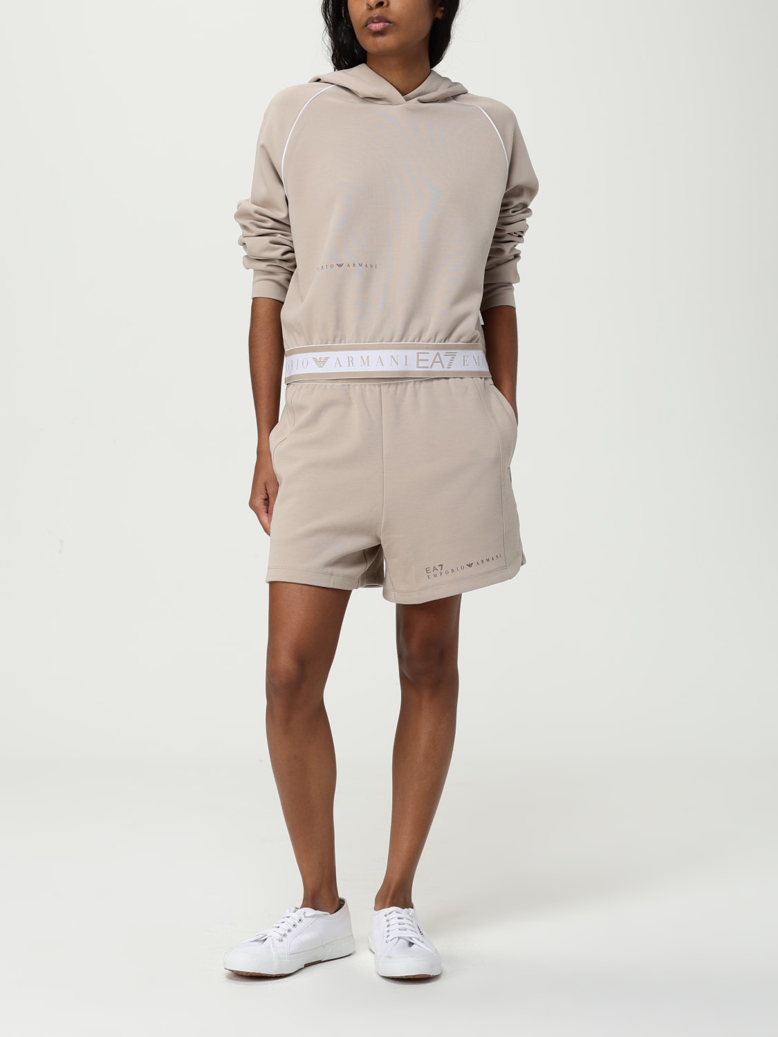 EA7 SWEATSHIRT: Sweatshirt woman Ea7, Beige - Img 2