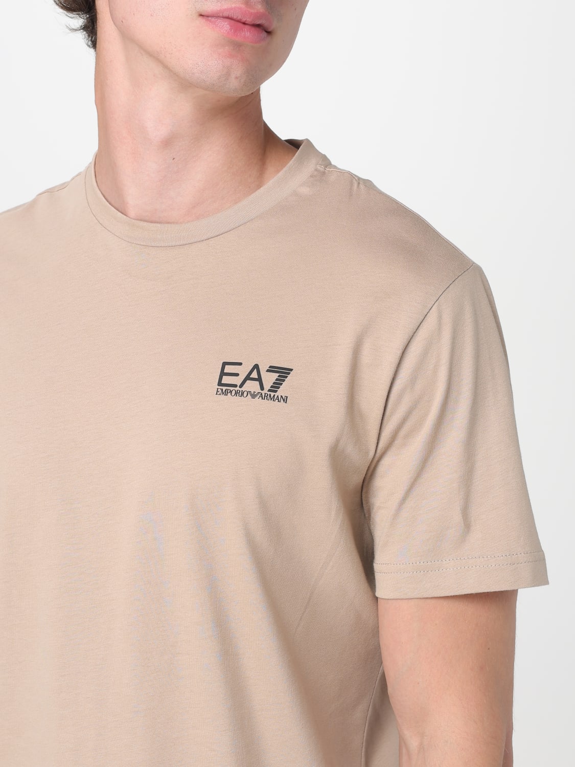 EA7 T-SHIRT: T-shirt men Ea7, Beige - Img 3