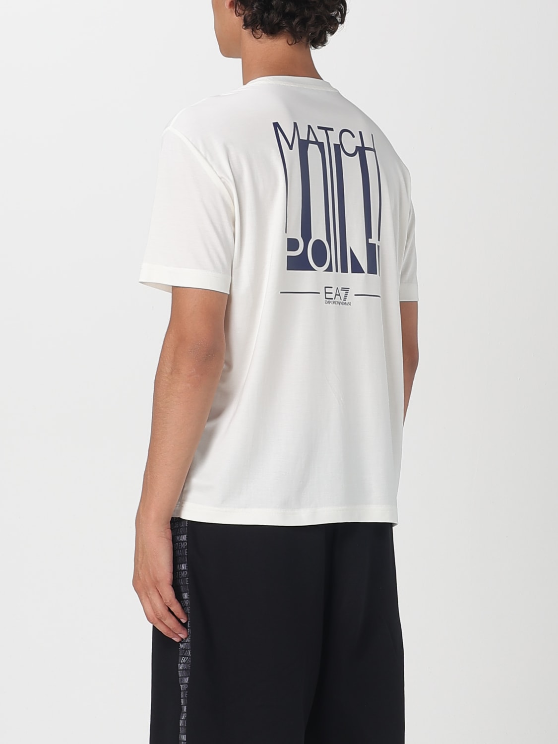 Tシャツ・カットソー EMPORIO ARMANI Men T-shirt Yellow Cream EM001033AF10017 EA7: T-shirt men - Yellow Cream | Ea7 t-shirt