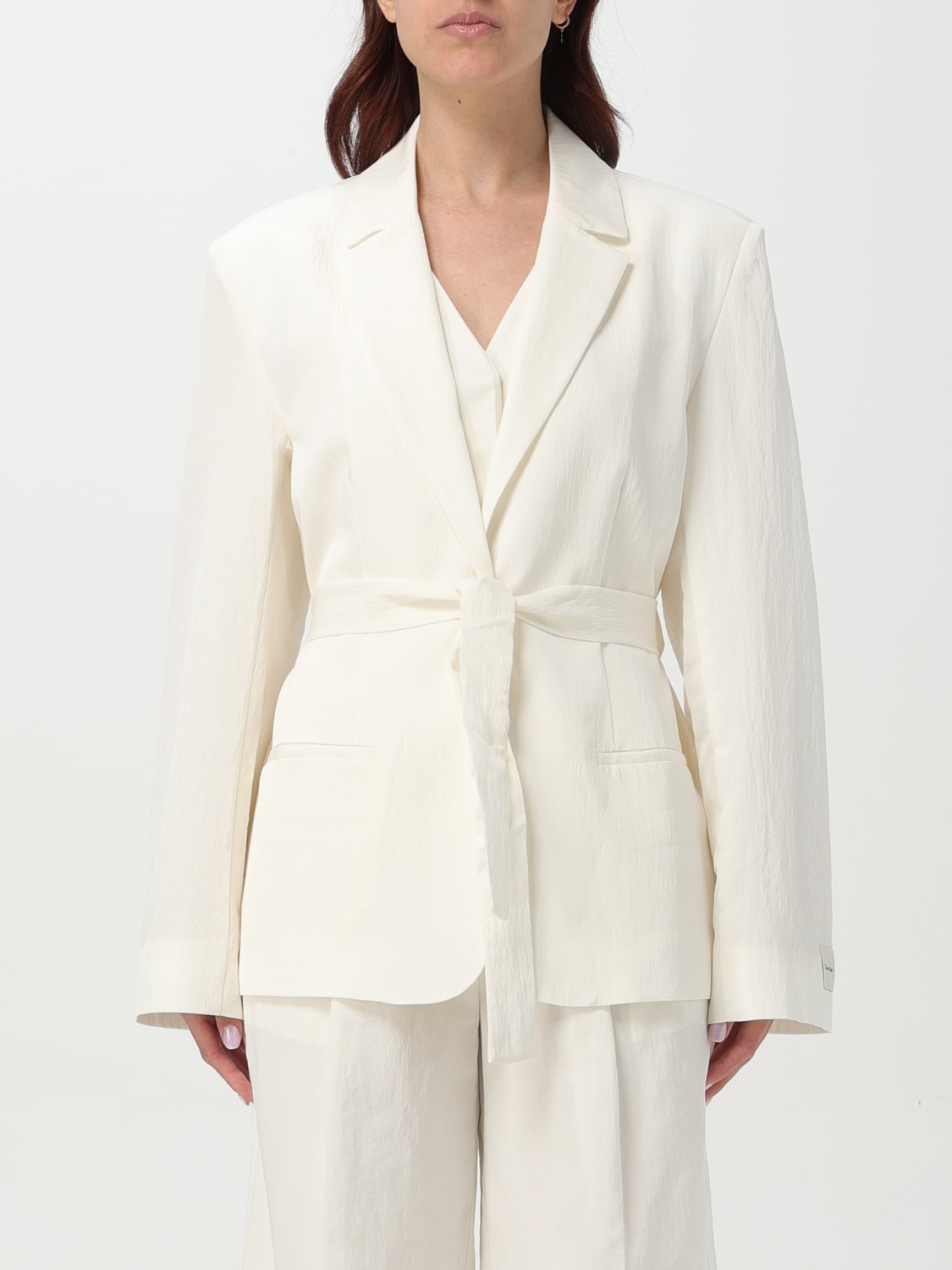 アウターその他   Woman Blazer White K20K208356 YAS CALVIN KLEIN: women's blazer - White | Calvin Klein blazer