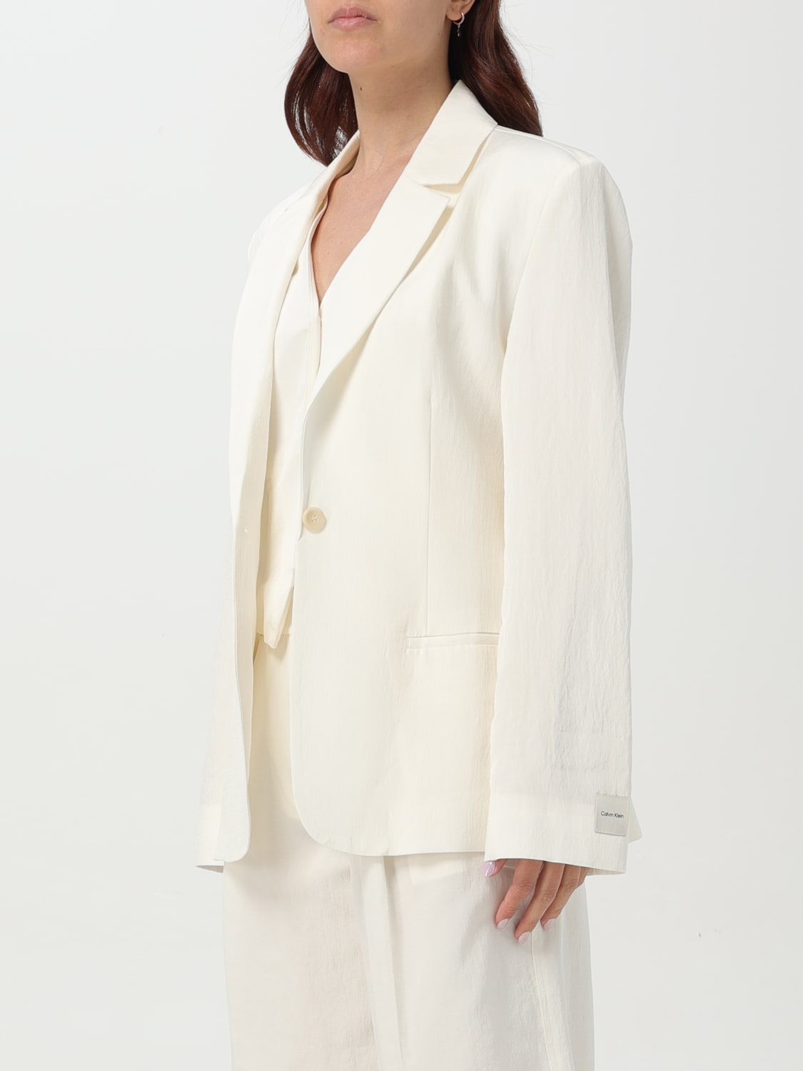 アウターその他   Woman Blazer White K20K208356 YAS CALVIN KLEIN: women's blazer - White | Calvin Klein blazer
