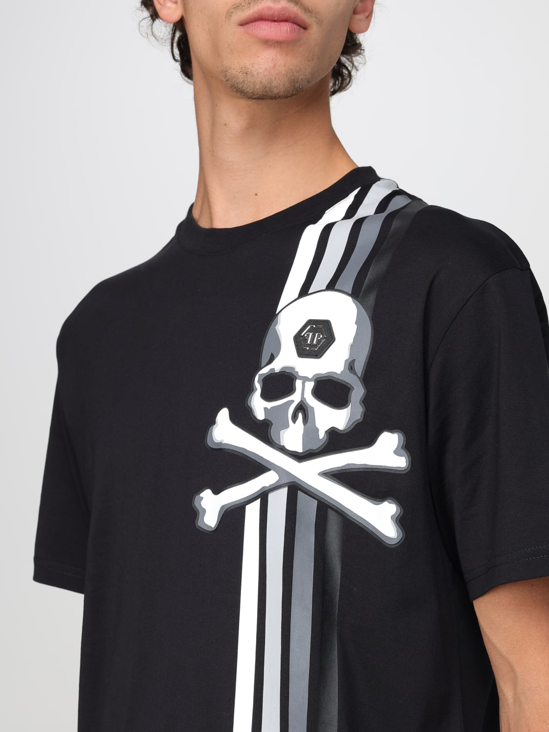 PHILIPP PLEIN T恤: T恤 男士 Philipp Plein, 黑色 - Img 5