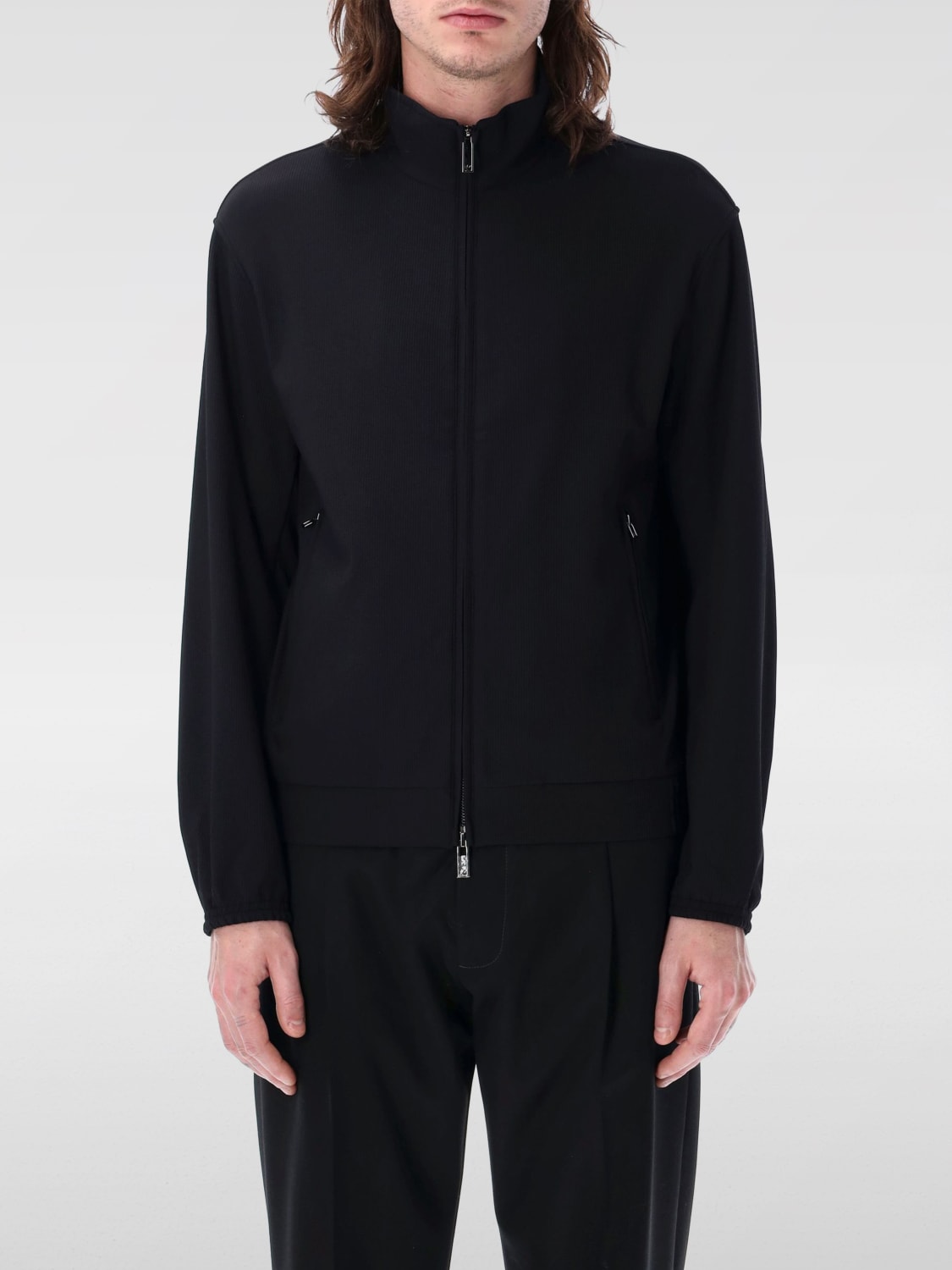 EMPORIO ARMANI GIACCA: Giubbotto Emporio Armani in jersey stretch , Nero - Img 1