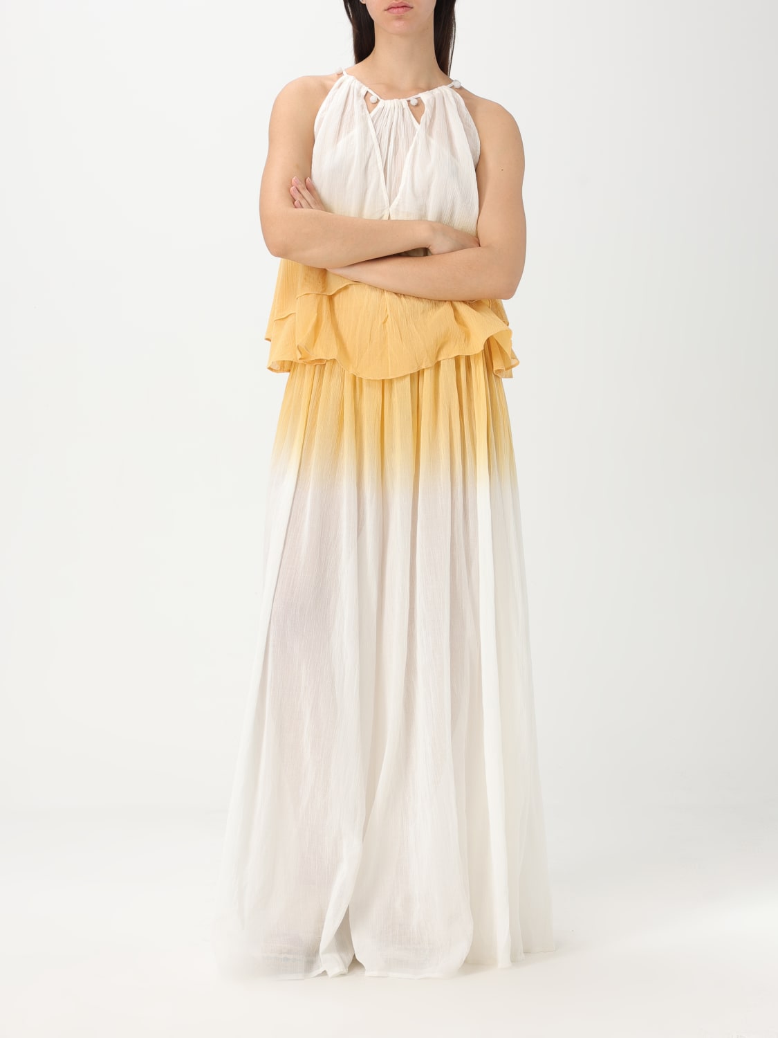 PINKO: Pants woman - Yellow | Pinko pants 104756A2G4 online PINKO: Pants woman - Yellow | Pinko pants 104756A2G4 online