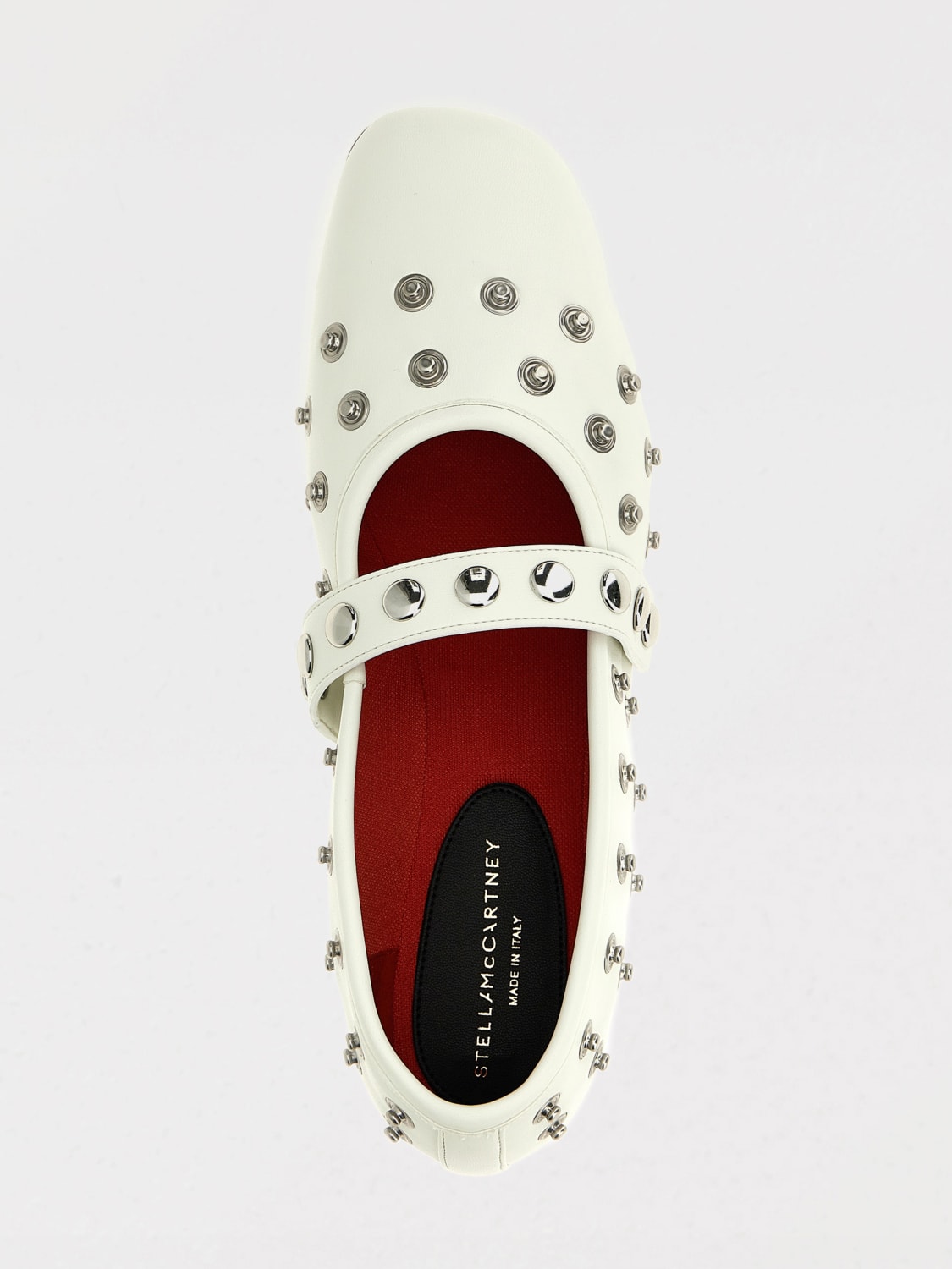 フラットシューズ STELLA MCCARTNEY Woman Ballet flats Black 810473W1IL0 1000 Women Pitch black Ryder Popper-Studded Ballet Flats | Stella