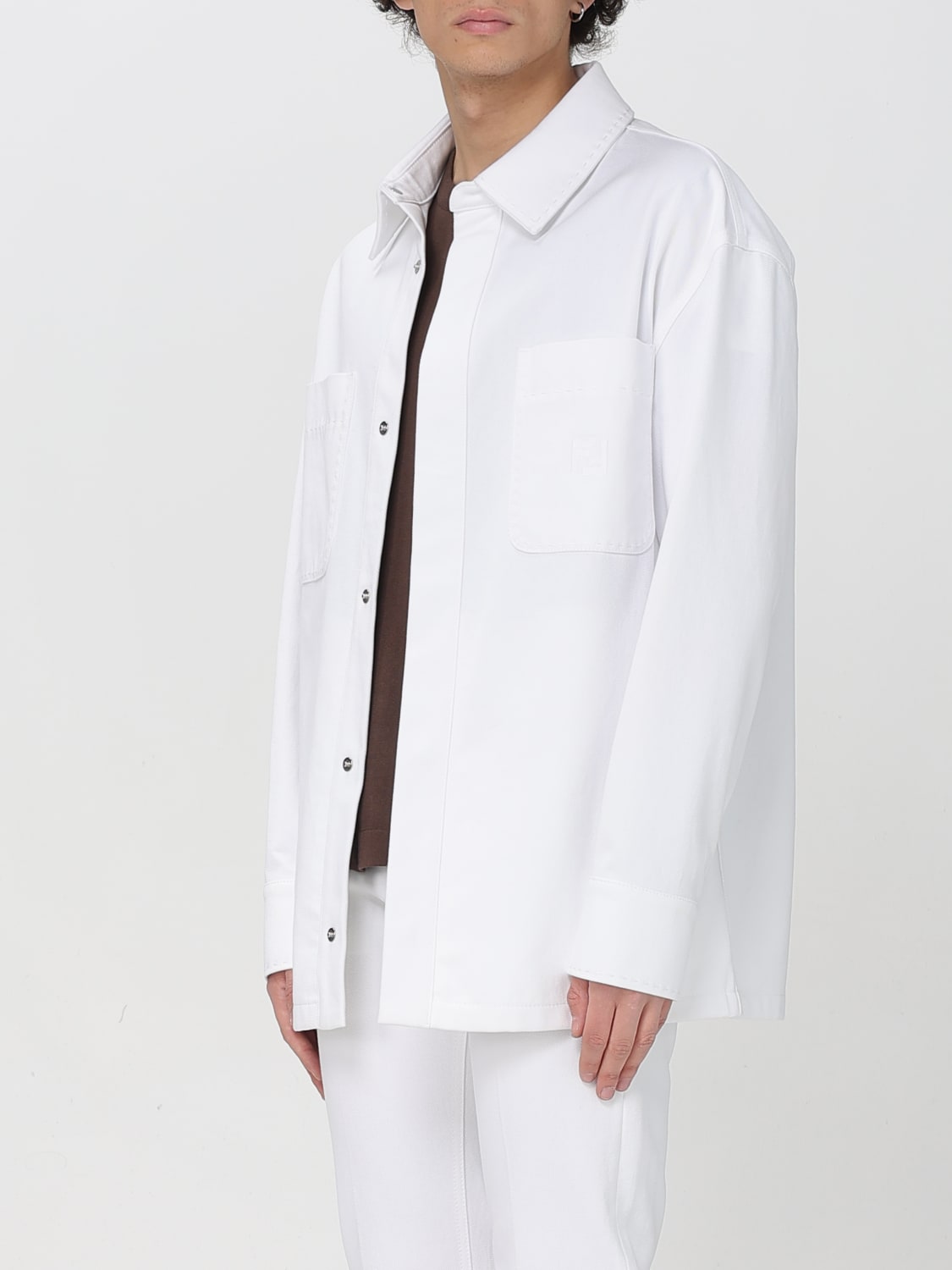 FENDI HEMD: Pullover herren Fendi, Weiß - Img 4