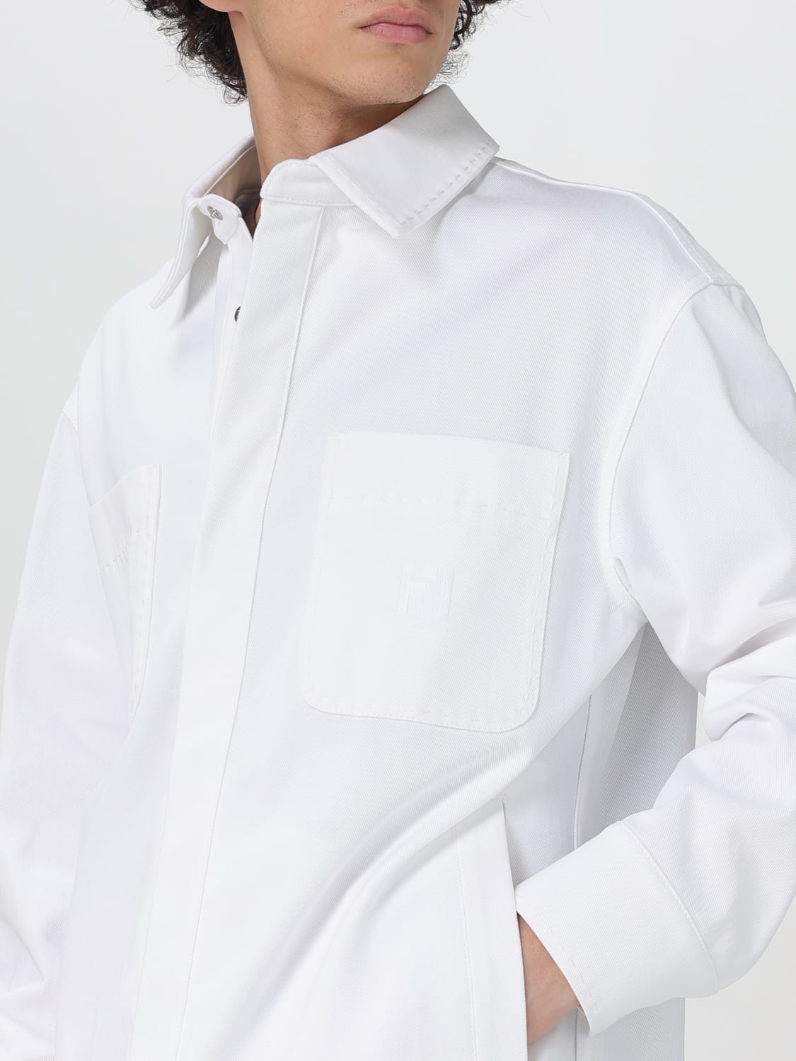 FENDI HEMD: Pullover herren Fendi, Weiß - Img 5